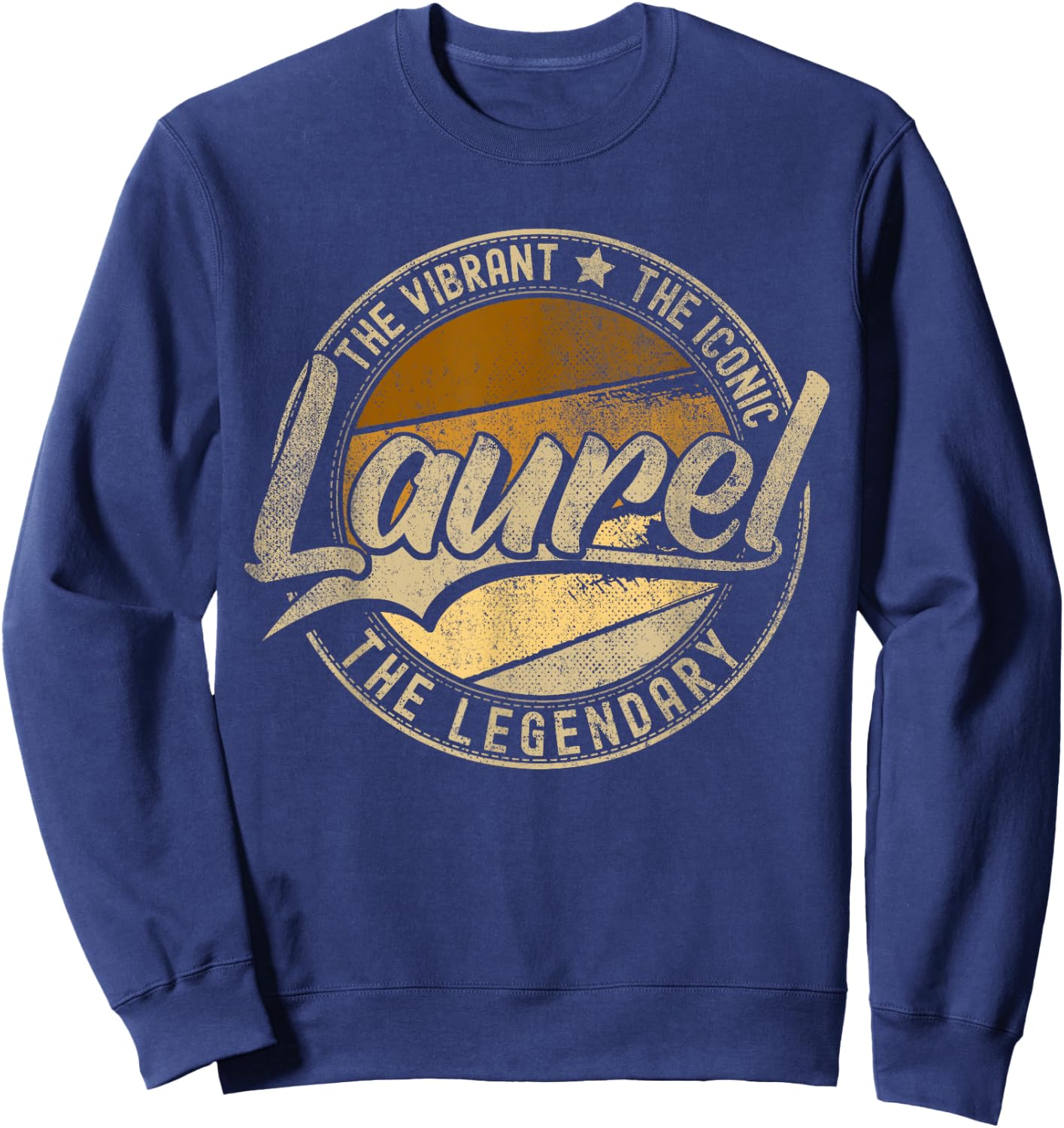 Laurel MS | Mississippi | Vintage Distressed Sweatshirt - Sweatshirt | Navy