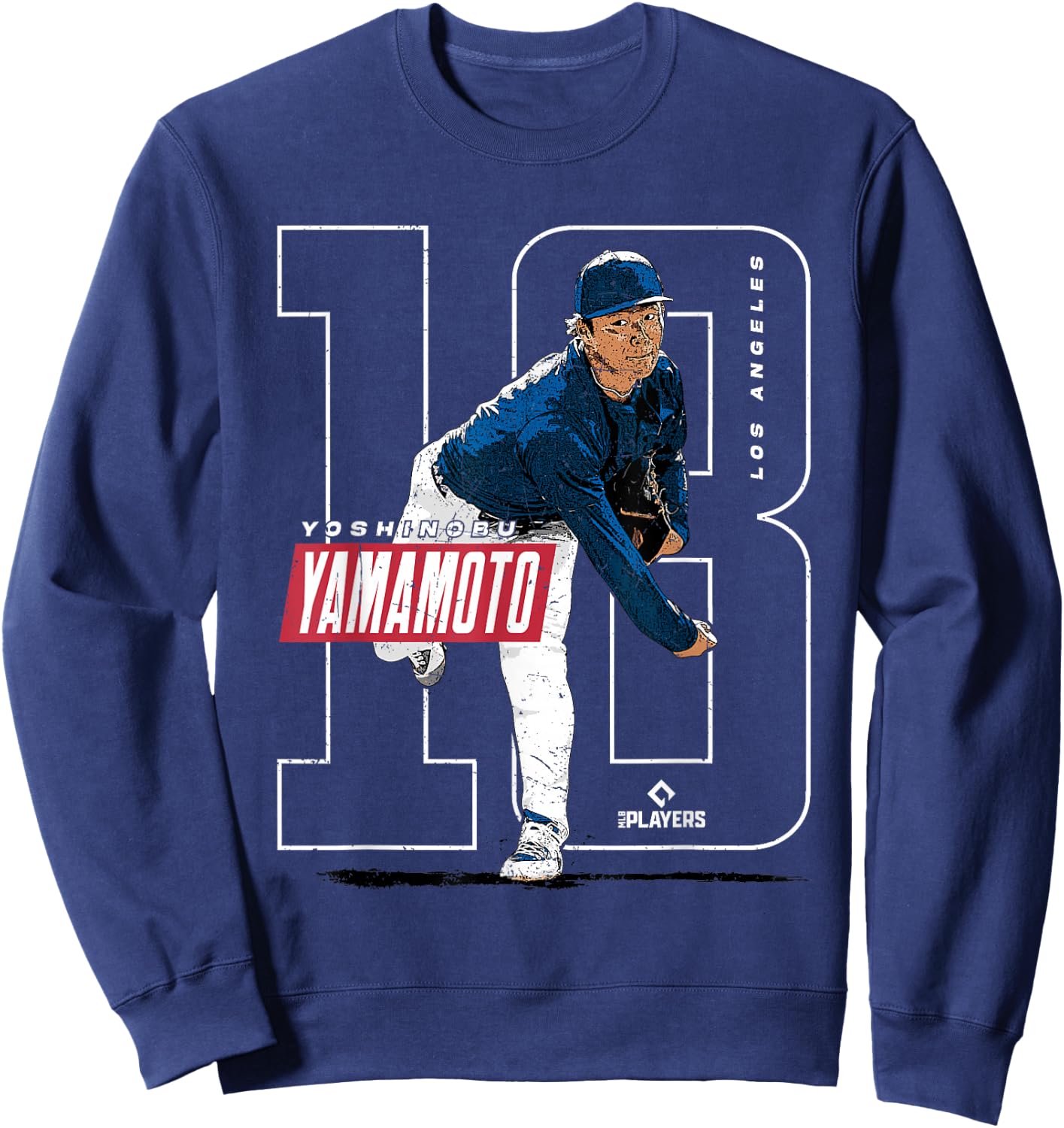 Yoshinobu Yamamoto | Los Angeles MLB Player | MLBYAM3004 Sweatshirt - Sweatshirt | Navy
