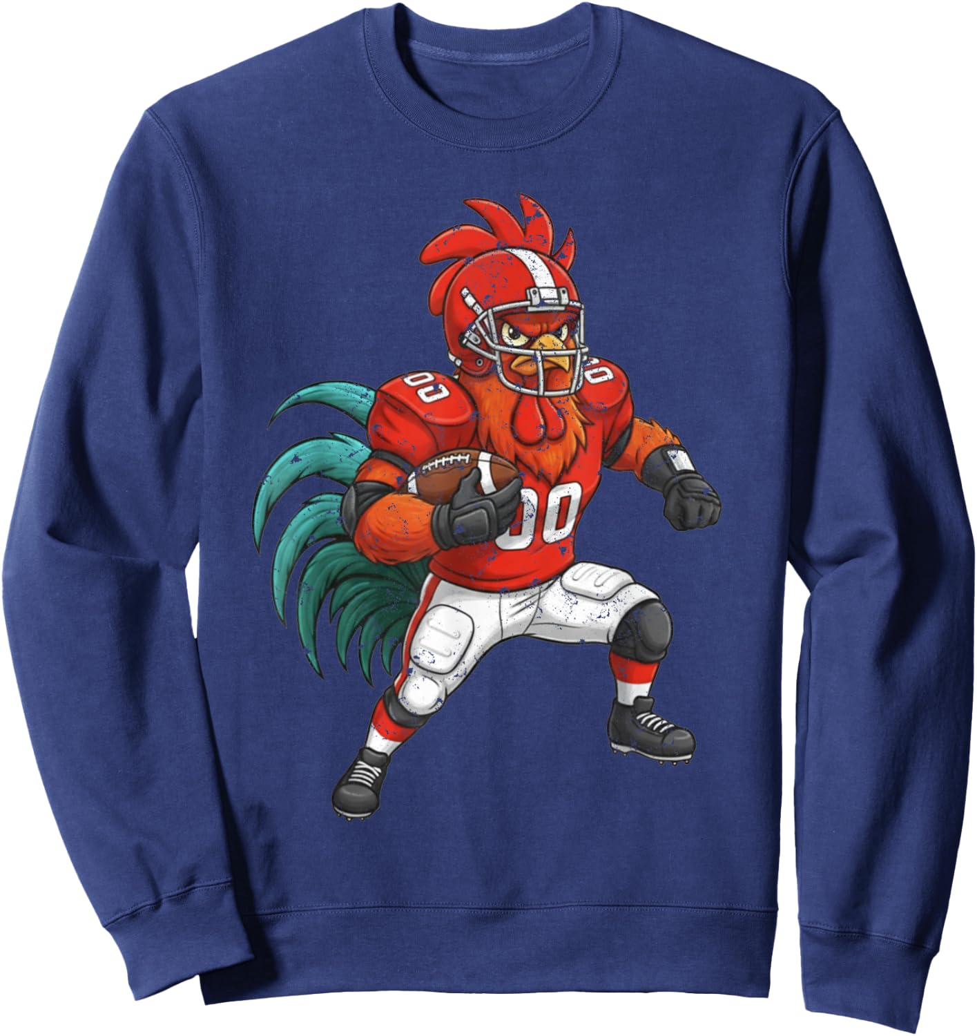 Funny Chicken American Football Humor. Fun Football Sweatshirt - Sweatshirt | Navy