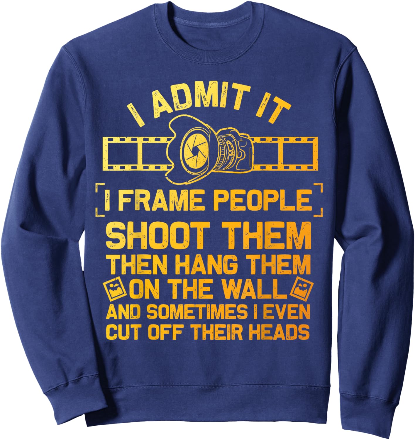 Cool Photographer Design Women Camera Photography Sweatshirt - Sweatshirt | Navy