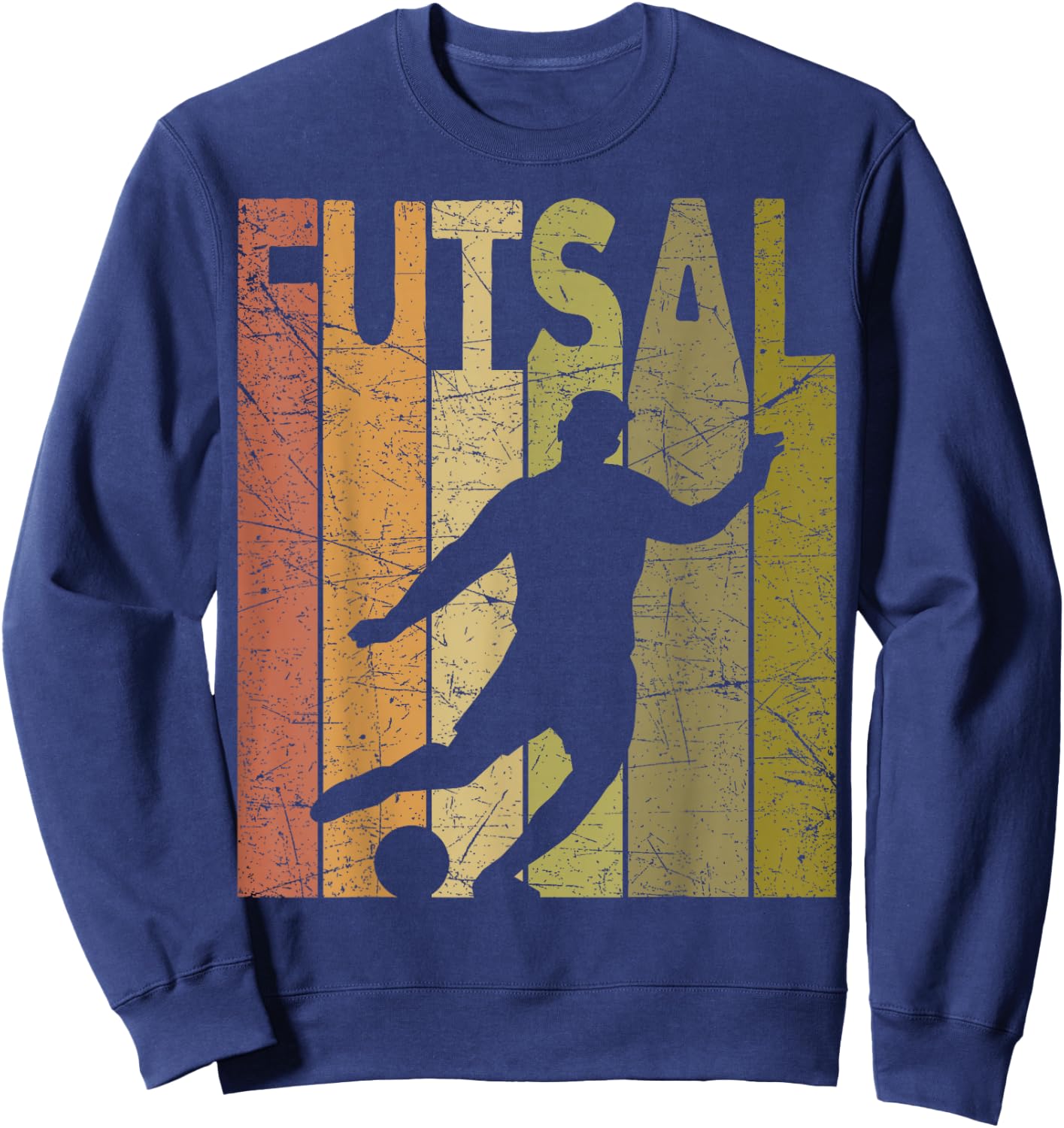 Futsal Vintage Indoor Soccer Futsal Player Retro Sweatshirt - Sweatshirt | Navy