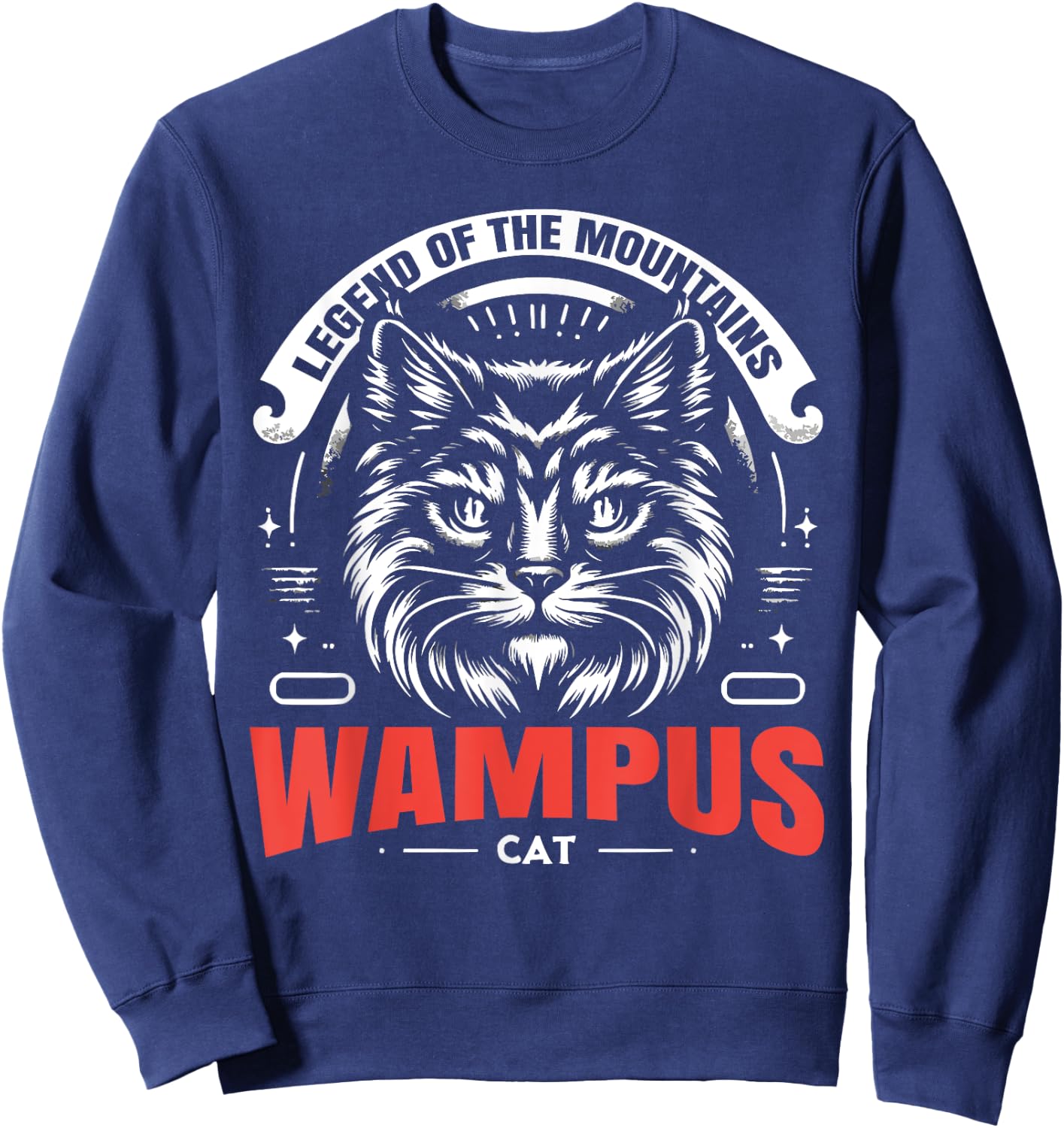 Wampus Cat American Folklore Cryptozoology Cryptid Sweatshirt - Sweatshirt | Navy