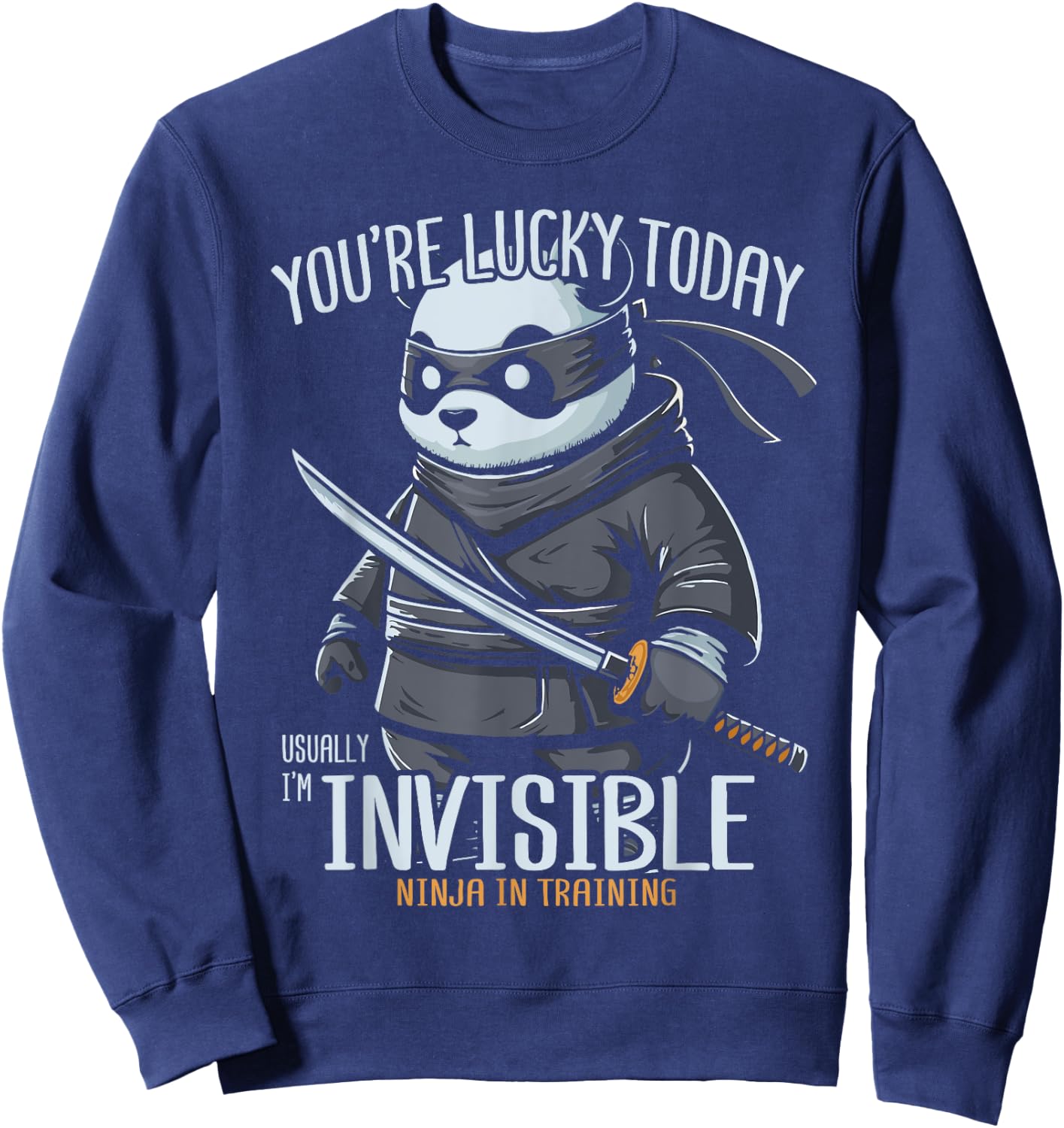 Ninja Panda Japanese Pandabear Sweatshirt - Sweatshirt | Navy
