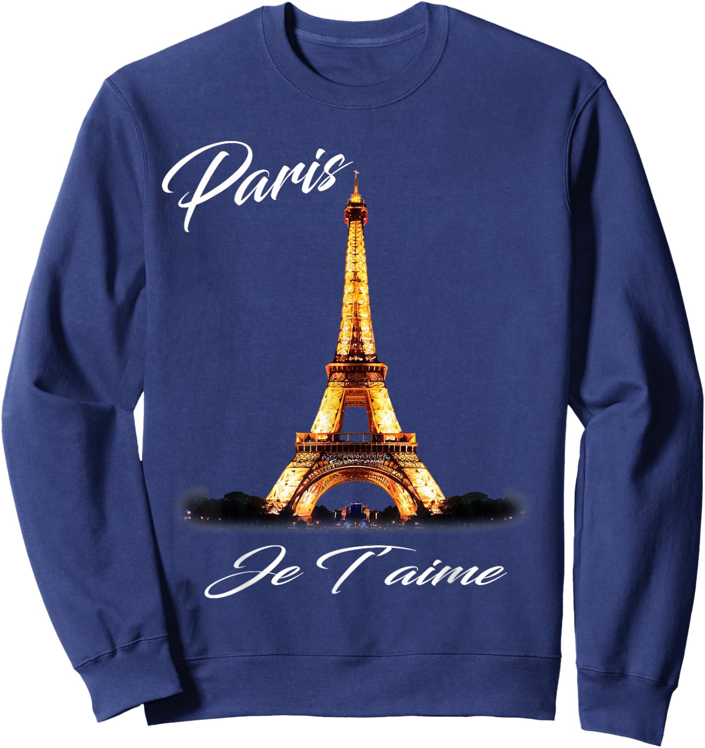 Eiffel Tower Paris Shirt Vintage I Love Paris France Women Sweatshirt - Sweatshirt | Navy