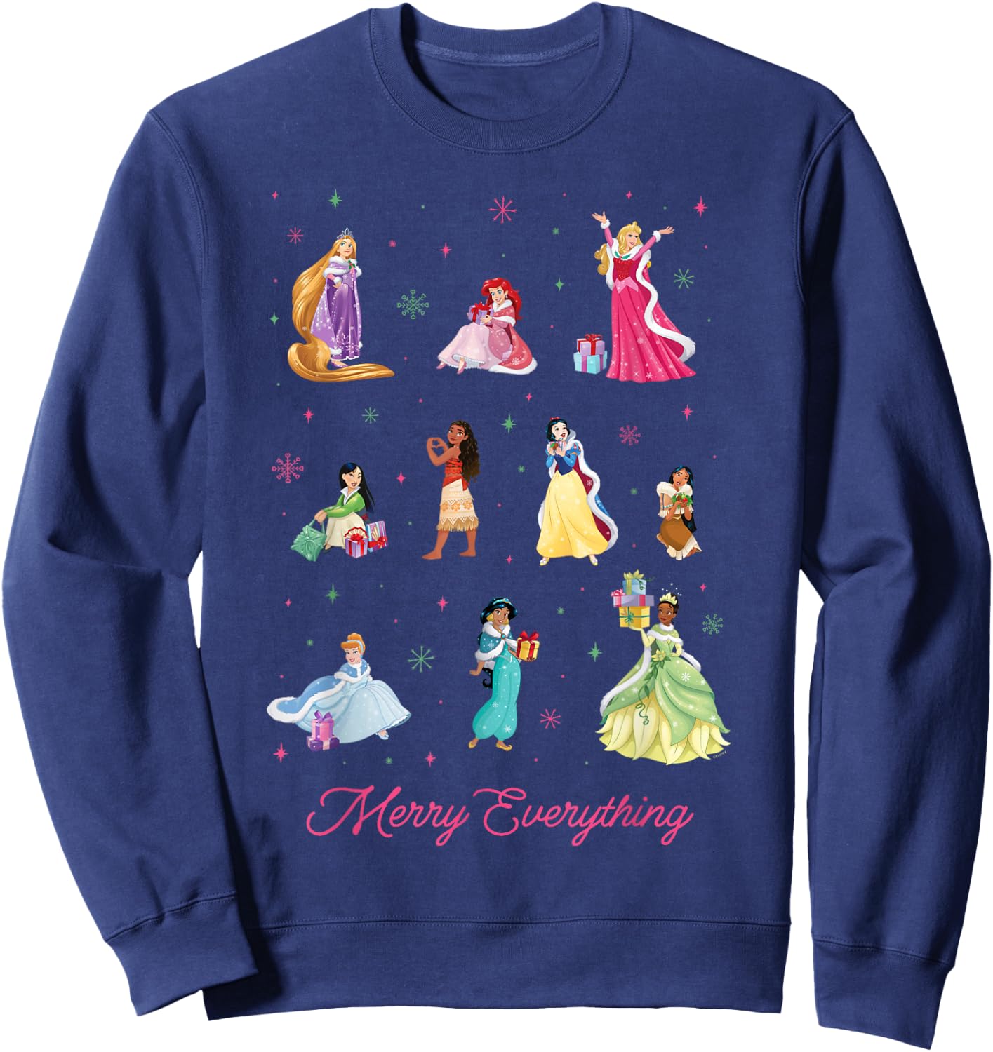 Disney Princess Winter Holiday Fashions Merry Everything Sweatshirt - Sweatshirt | Navy