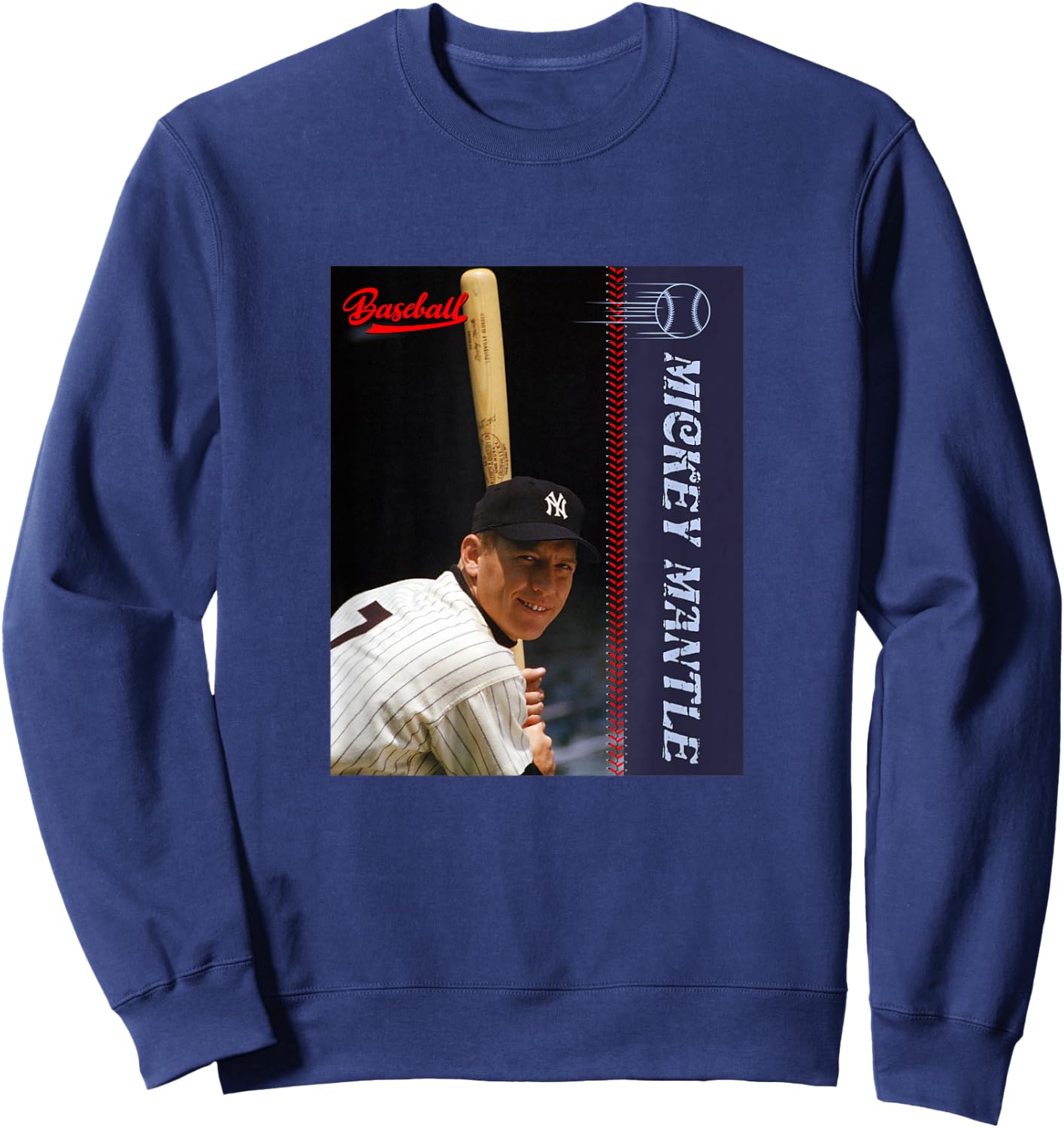 Mickey Mantle_Baseball_002 Sweatshirt - Sweatshirt | Navy