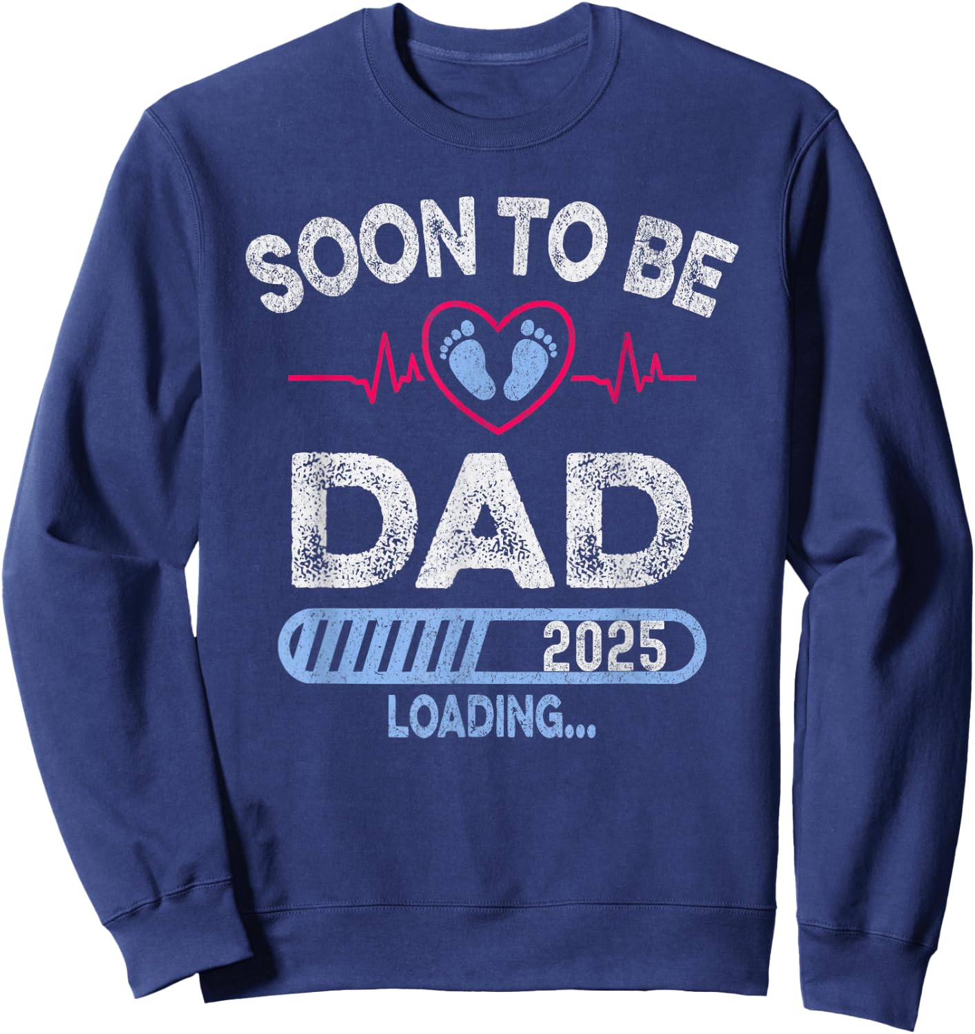 Soon to Be Dad 2025 Loading Boy for Pregnancy Announcement Sweatshirt - Sweatshirt | Navy