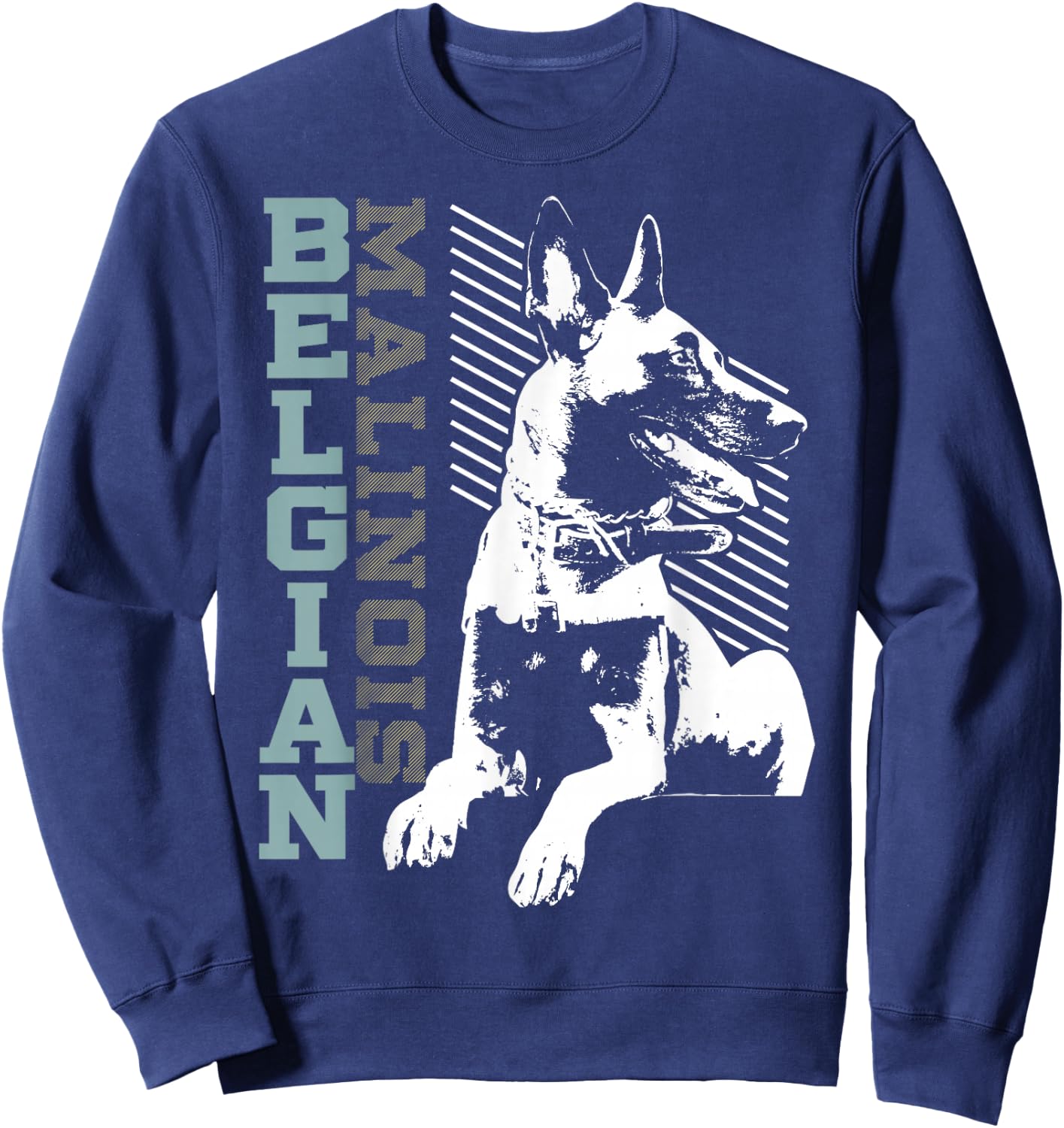 Vintage Belgian Malinois T design, Dog Lovers gift Sweatshirt - Sweatshirt | Navy