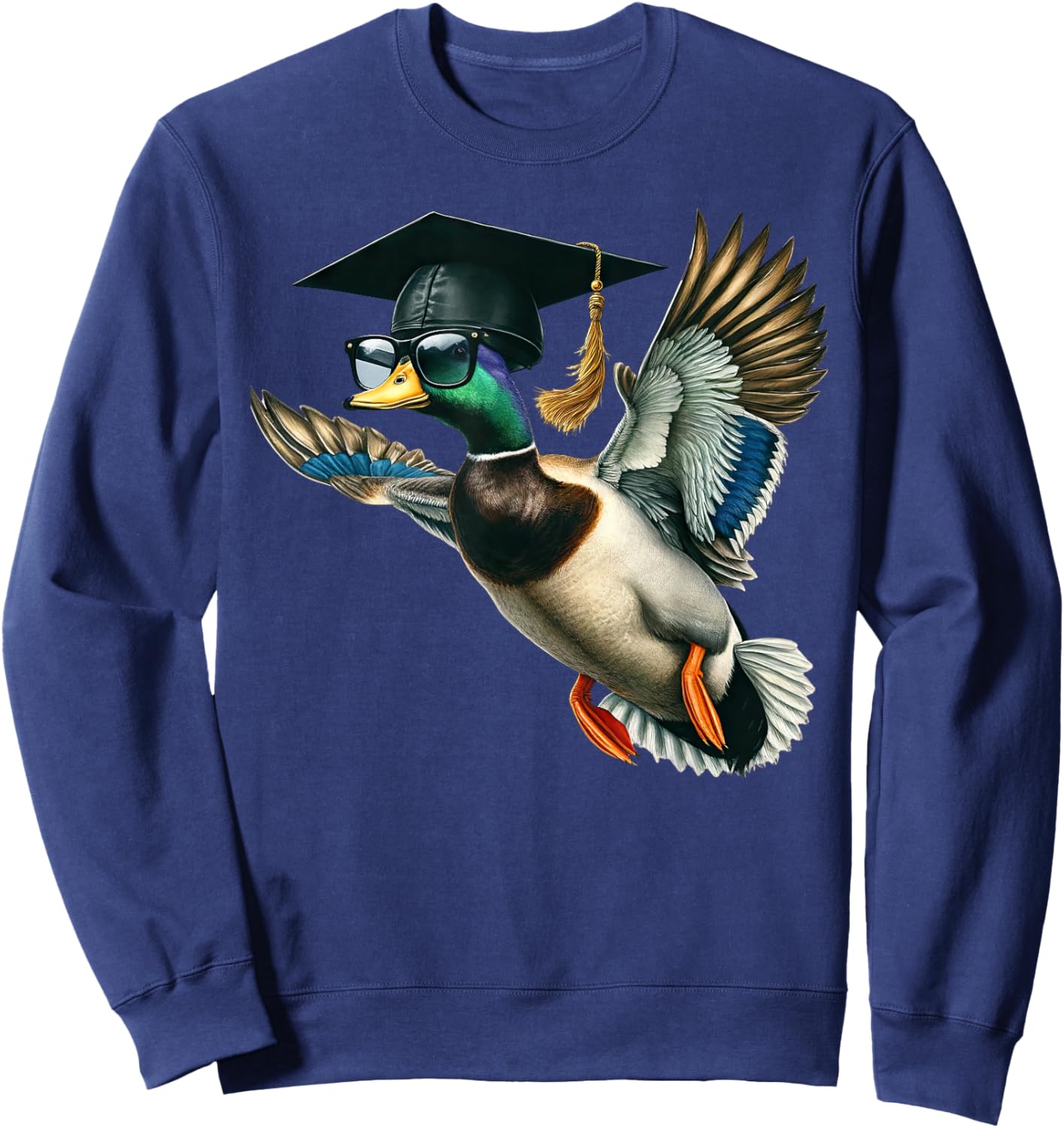 Graduation Mallard Duck Hunter Hunting Season Grad Hunting Sweatshirt - Sweatshirt | Navy