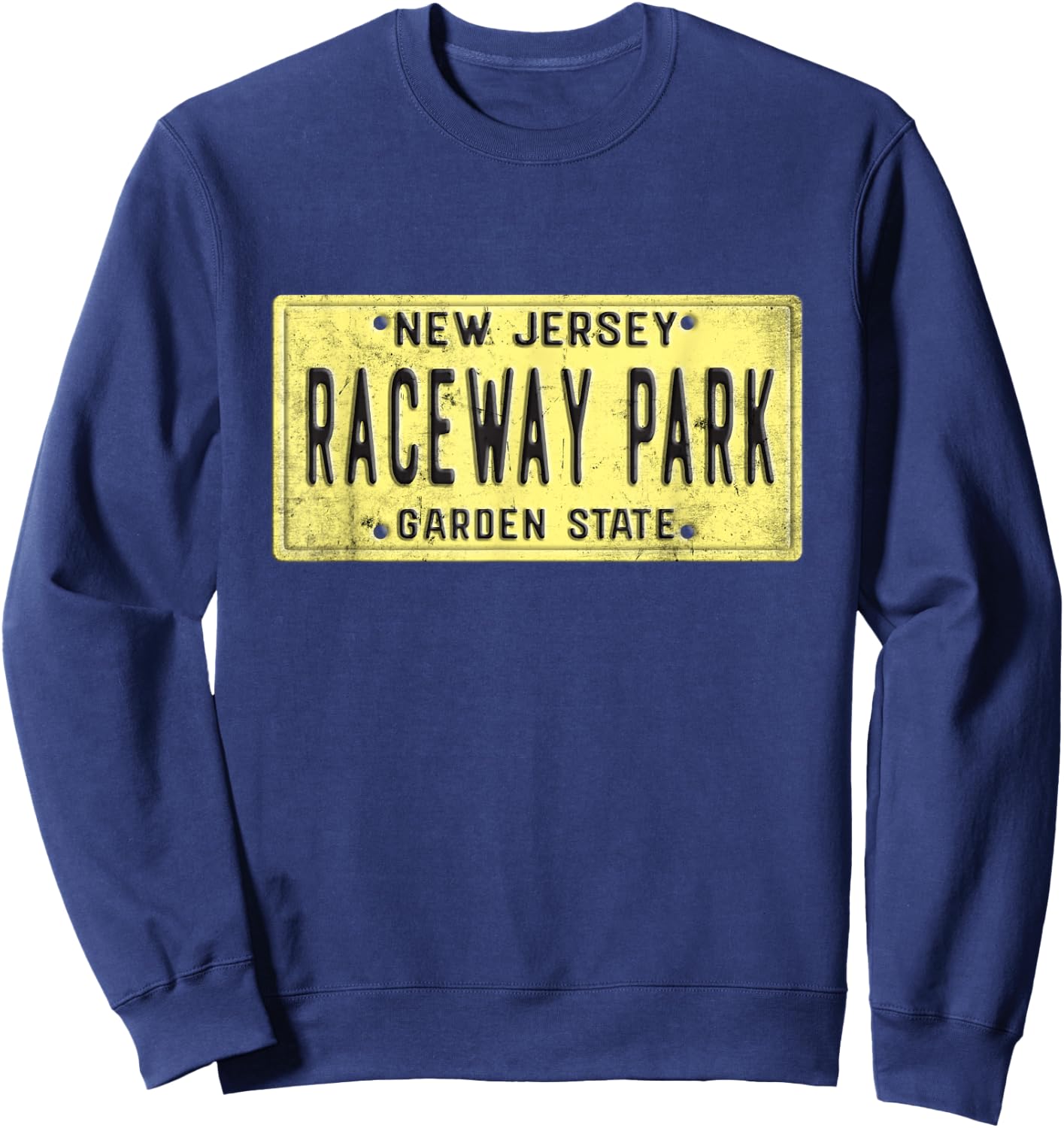 Raceway Park Retro Racetrack Englishtown NJ New Jersey Sweatshirt - Sweatshirt | Navy