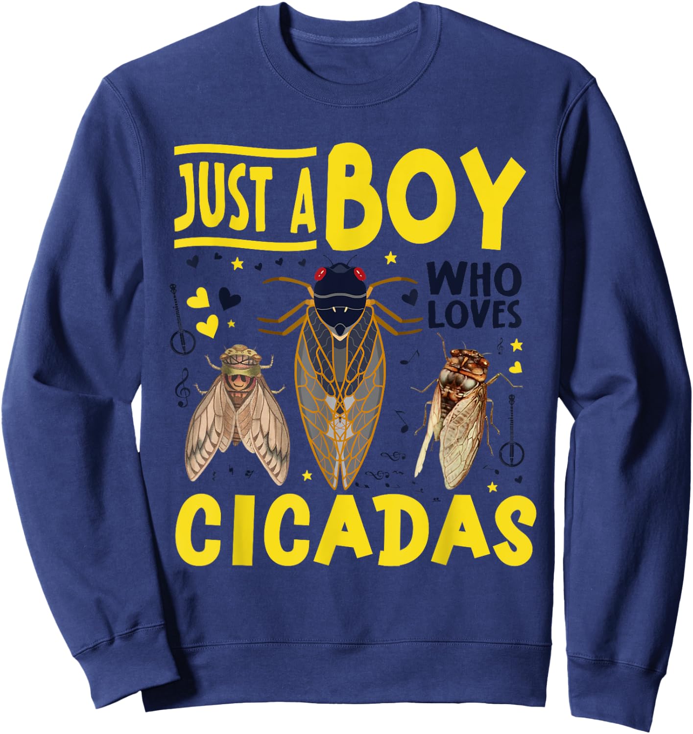 Just a Boy Who Loves Cicada Sweatshirt - Sweatshirt | Navy