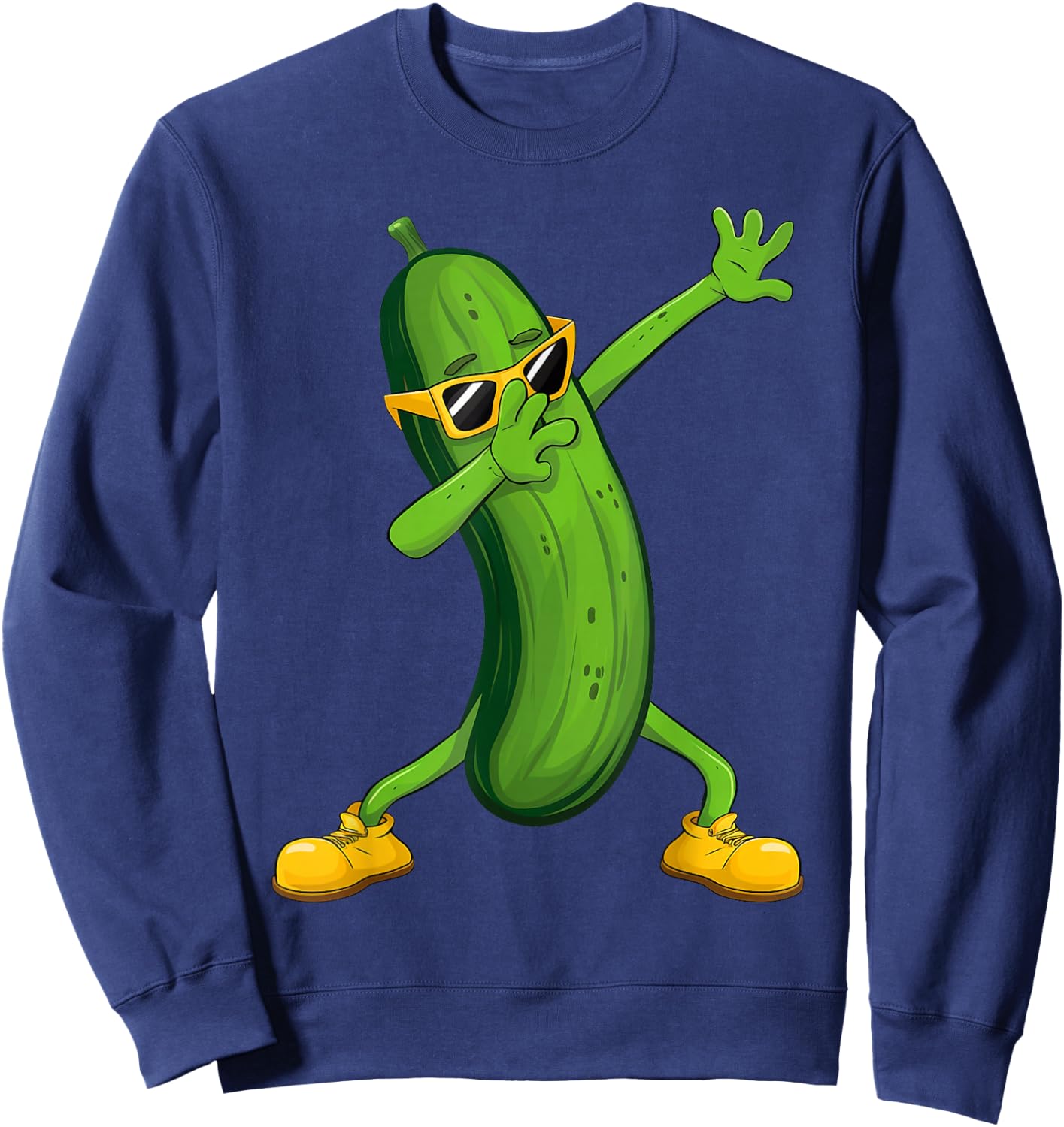 Dabbing Cucumber Dab Dance Pickle Gifts Kids Sweatshirt - Sweatshirt | Navy
