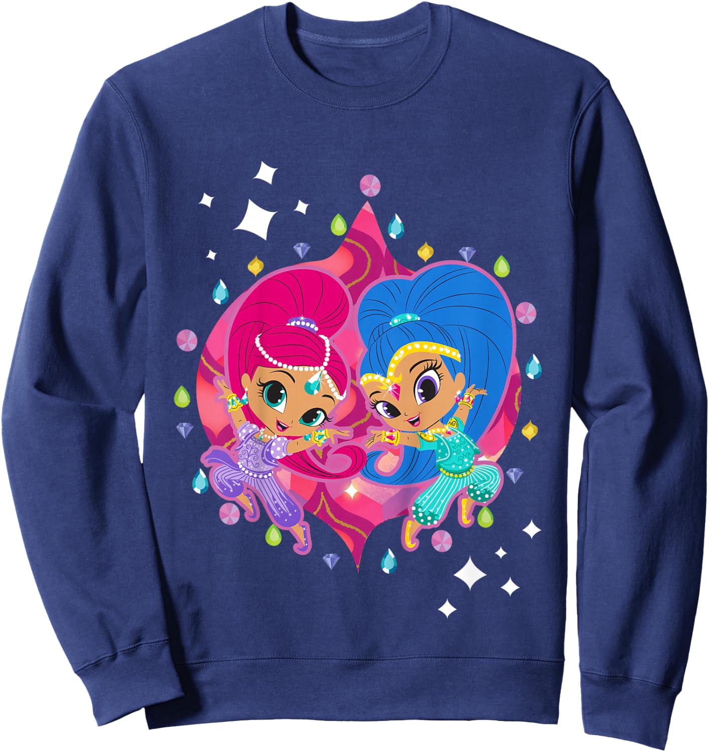 Kids Shimmer & Shine Diamonds and Gems Sweatshirt - Sweatshirt | Navy