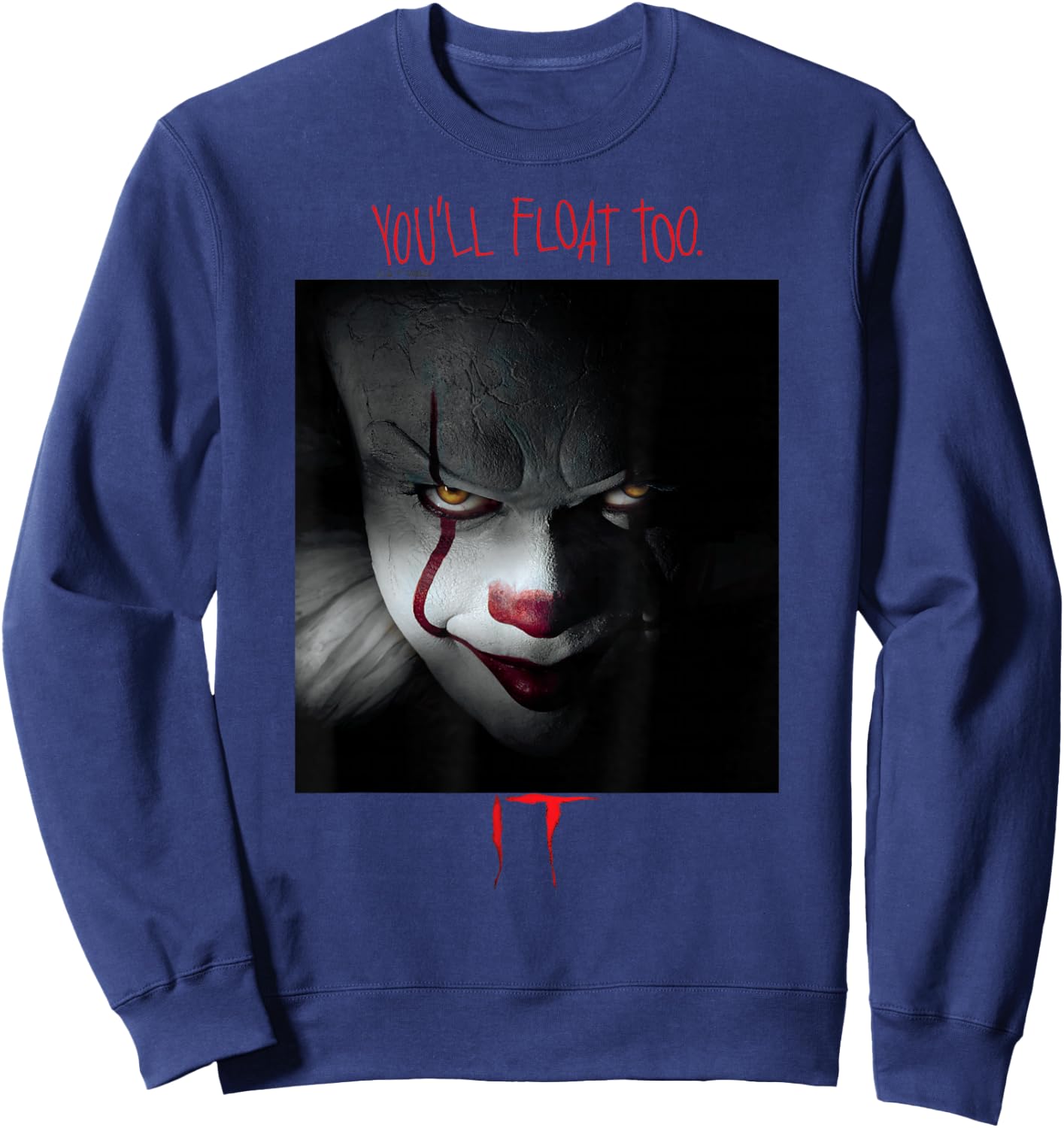 IT Films/TV Series - Pennywise You'll Float Too Sweatshirt - Sweatshirt | Navy