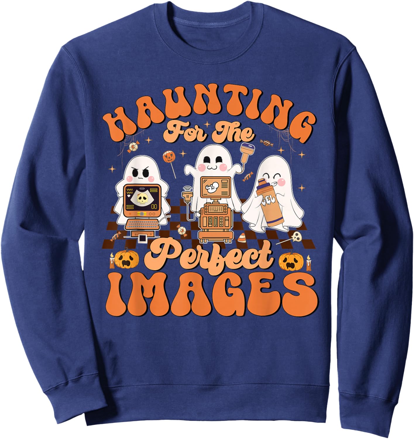 Haunting For The Perfect Images Medical Ultrasound Tech Sweatshirt - Sweatshirt | Navy