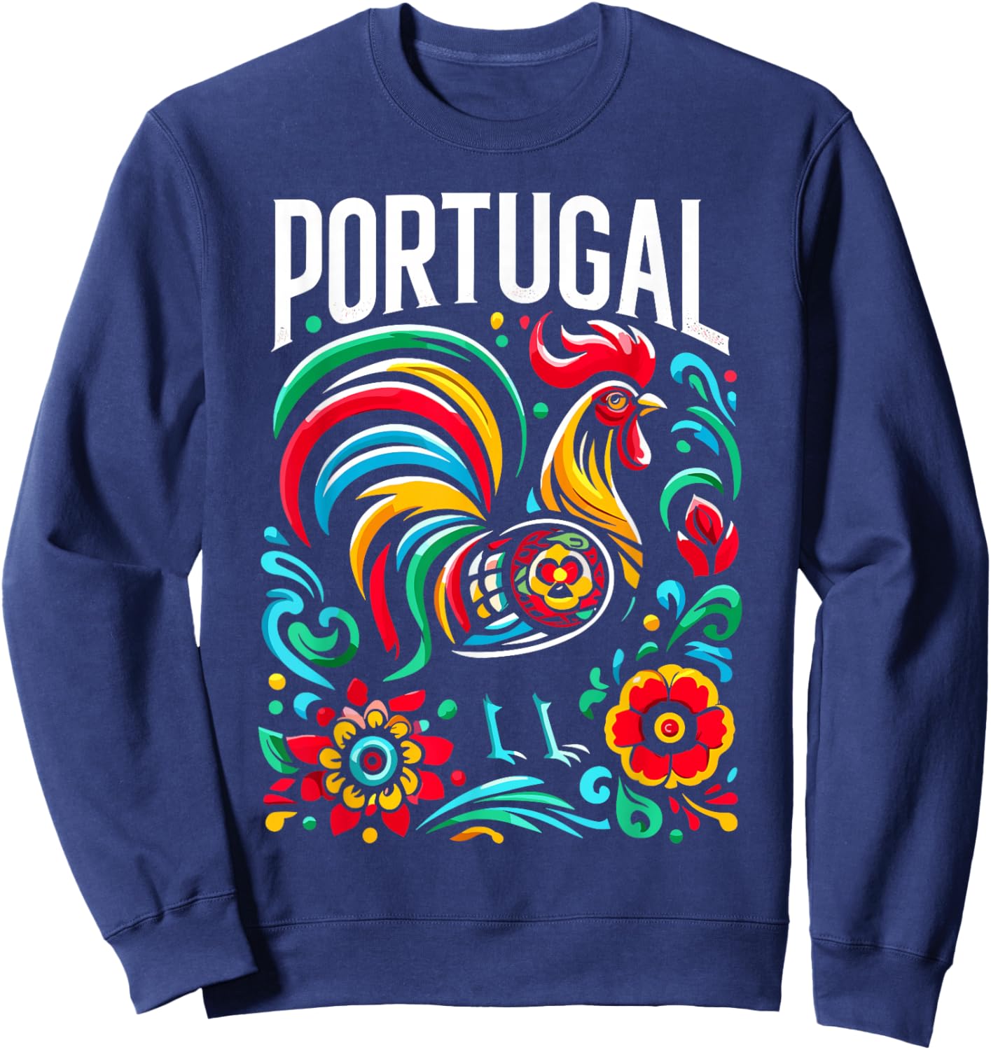 Galo de Barcelos Portuguese Rooster Shirt Portugal Sweatshirt - Sweatshirt | Navy