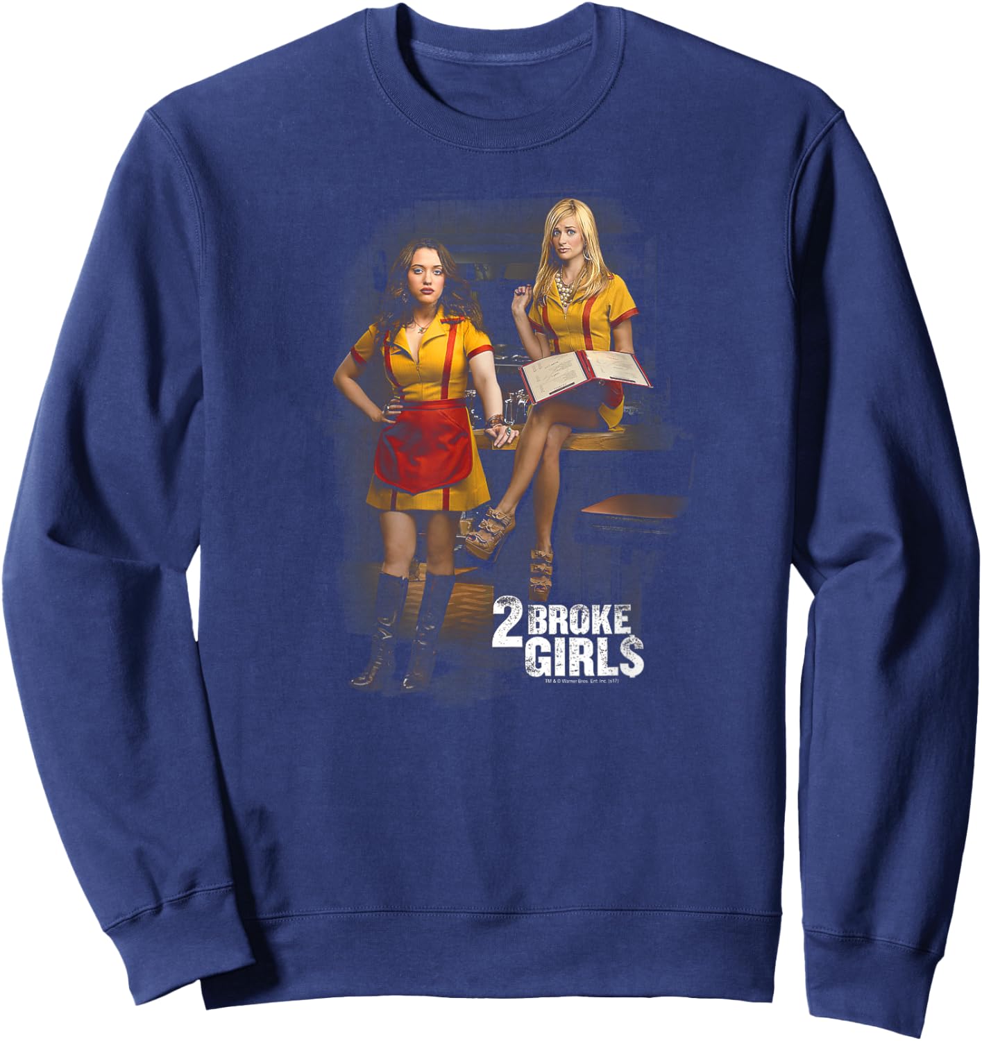 2 Broke Girls Max & Caroline Sweatshirt - Sweatshirt | Navy