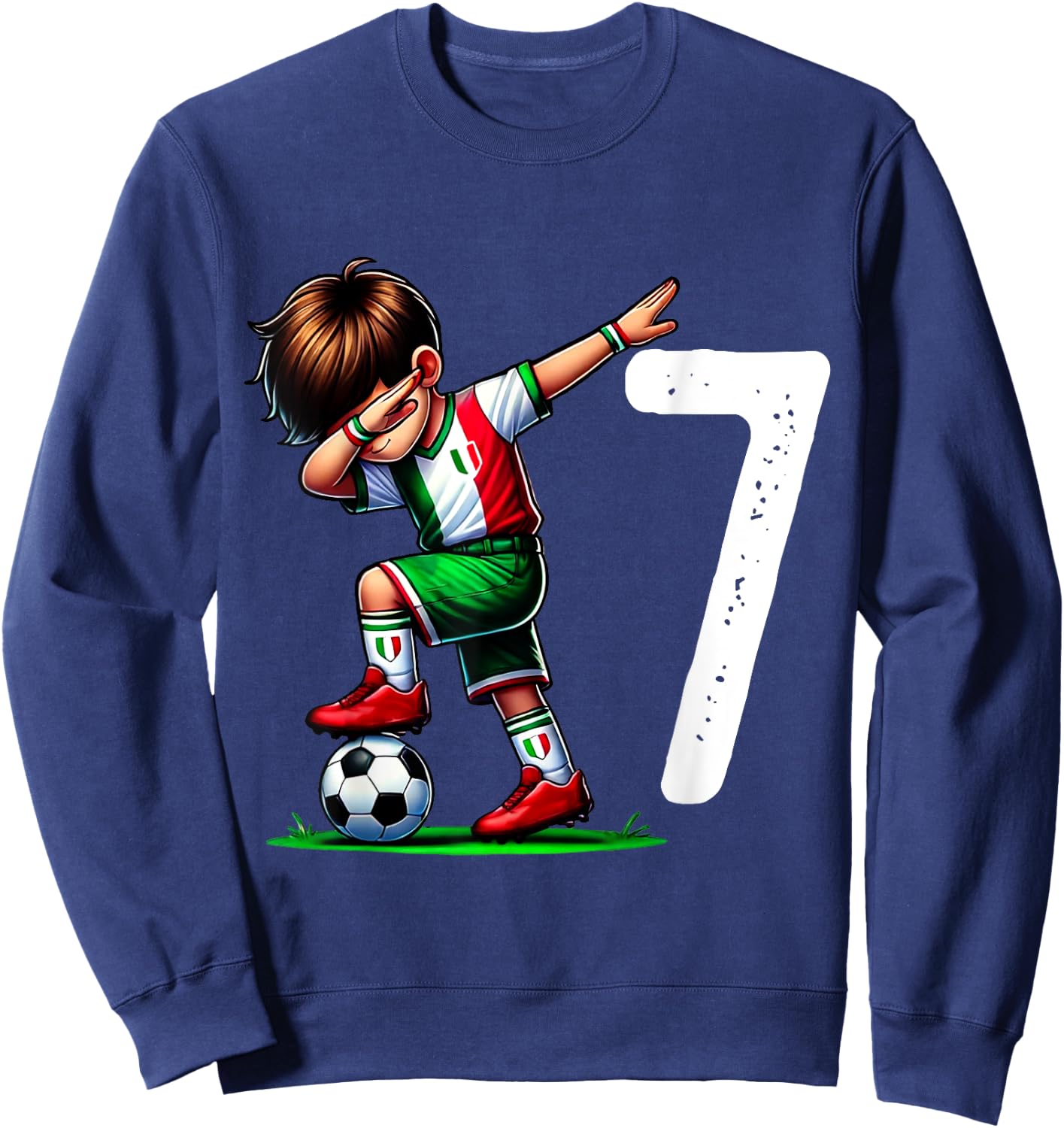 Children's Football Jersey 7 Years Birthday Gift 7 Years Sweatshirt - Sweatshirt | Navy