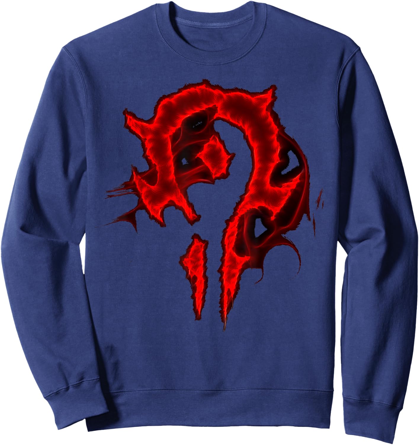 Warcraft Gaming Logo Horde Saturated Epic Crest Gamer Sweatshirt - Sweatshirt | Navy