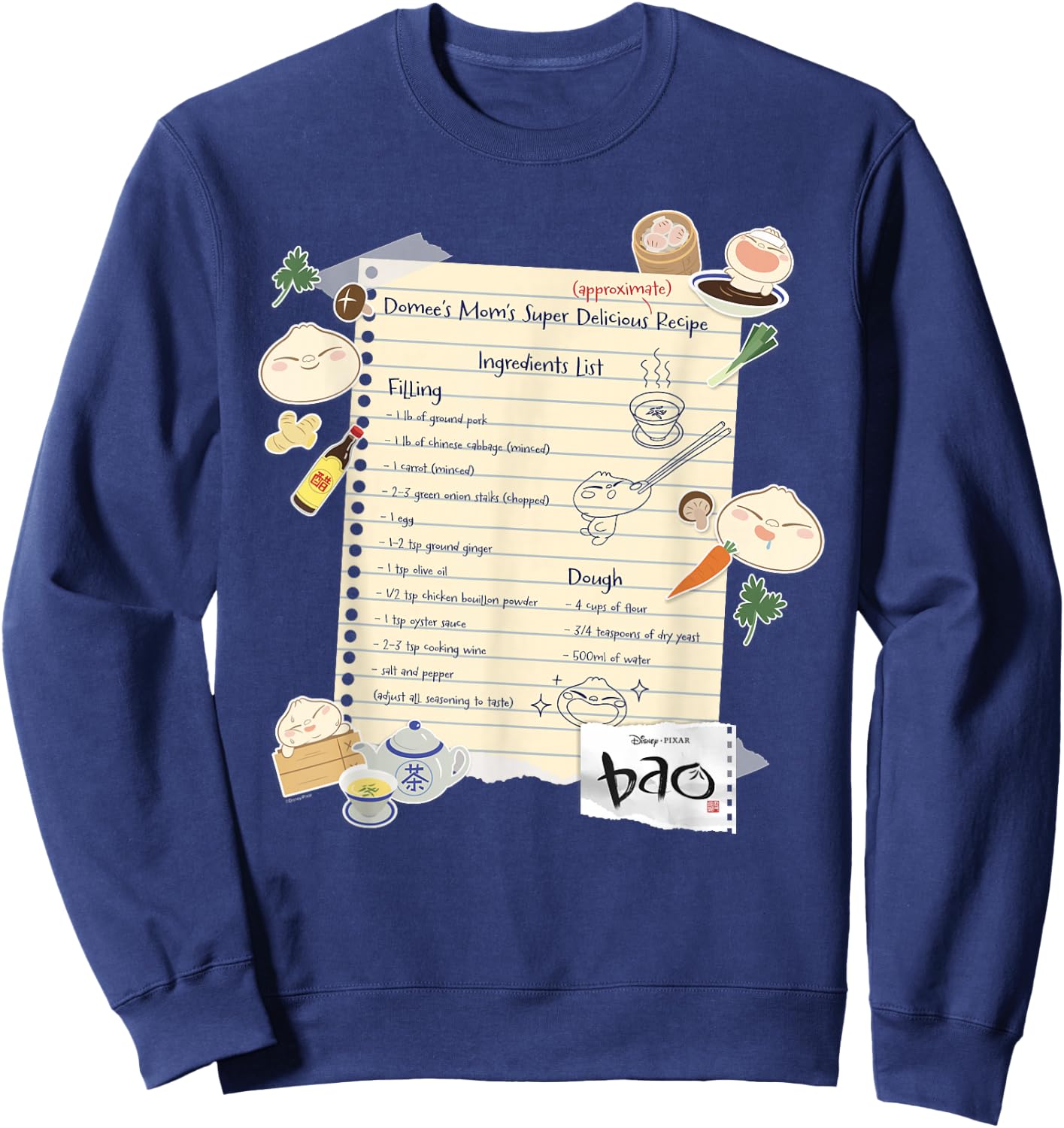 Disney and Pixar's Bao Domee's Mom's Super Delicious Recipe Sweatshirt - Sweatshirt | Navy