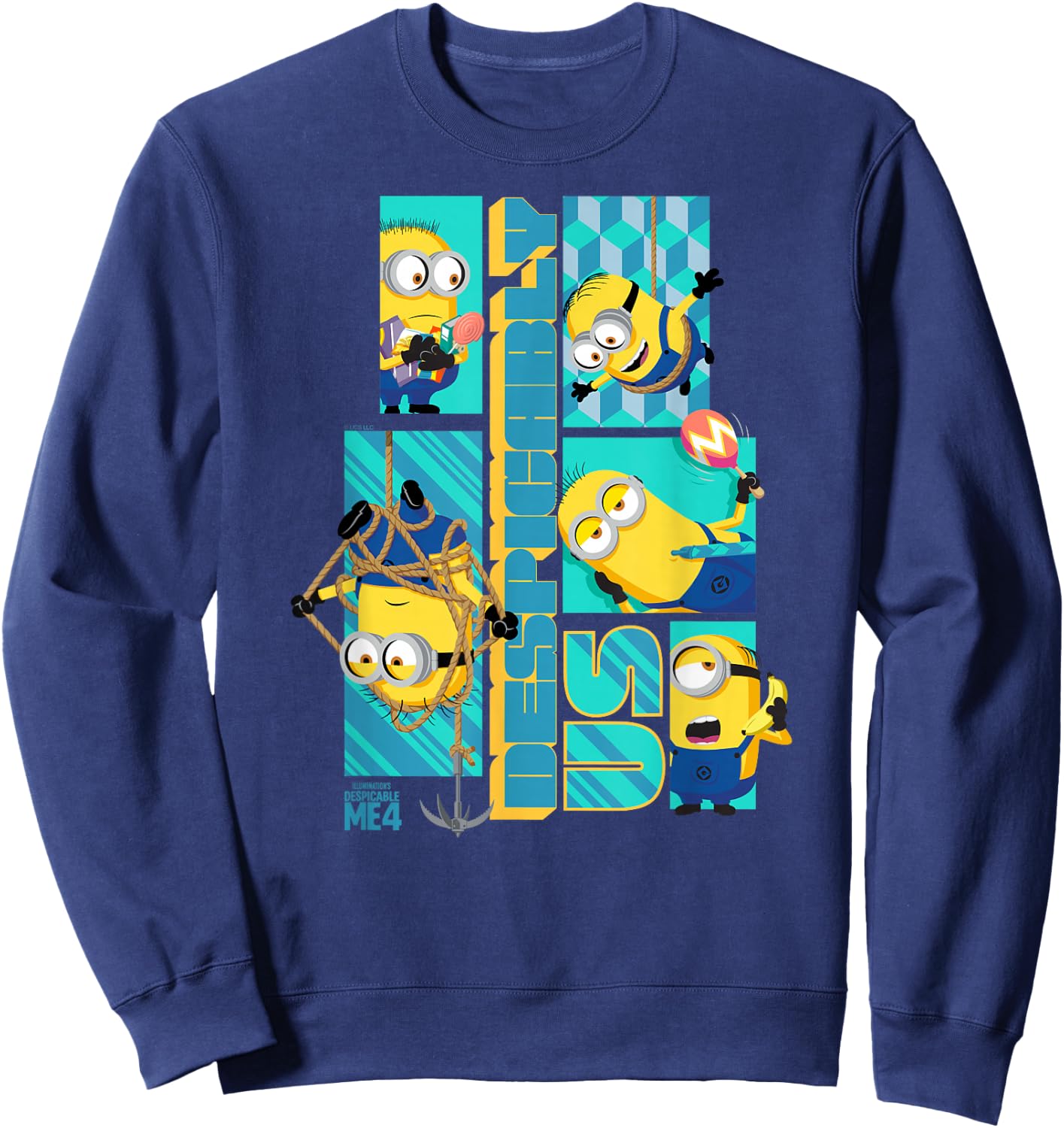 Minions Despicable Me 4 Despicably Us Minions Sweatshirt - Sweatshirt | Navy
