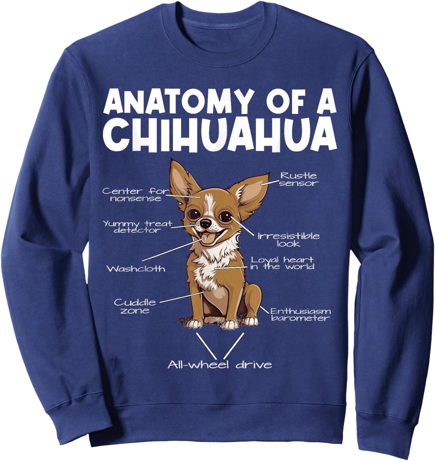 Anatomy Of A Chihuahua Sweatshirt - Sweatshirt | Navy