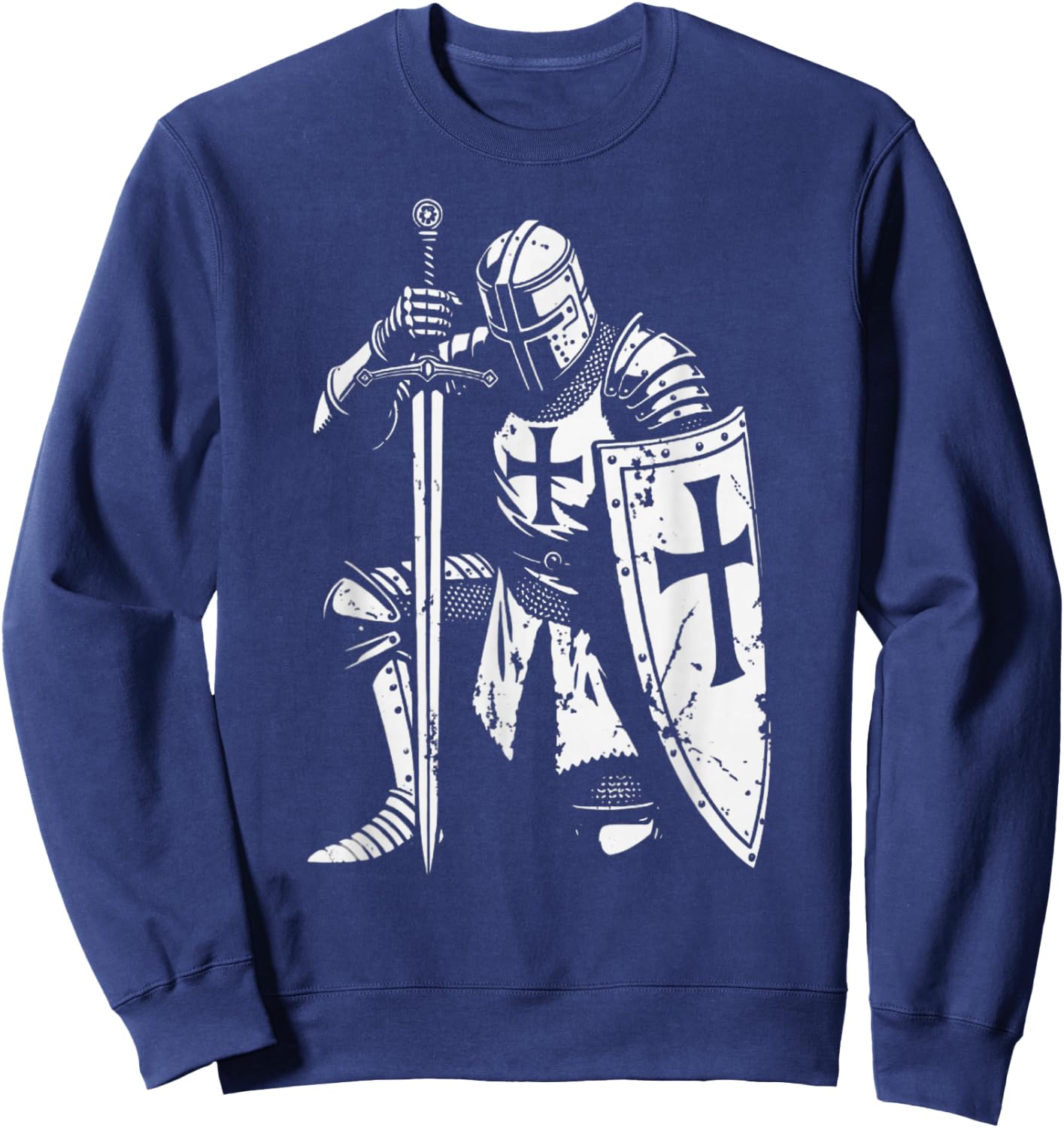 Vintage Holy Christian Knight Sweatshirt - Sweatshirt | Navy