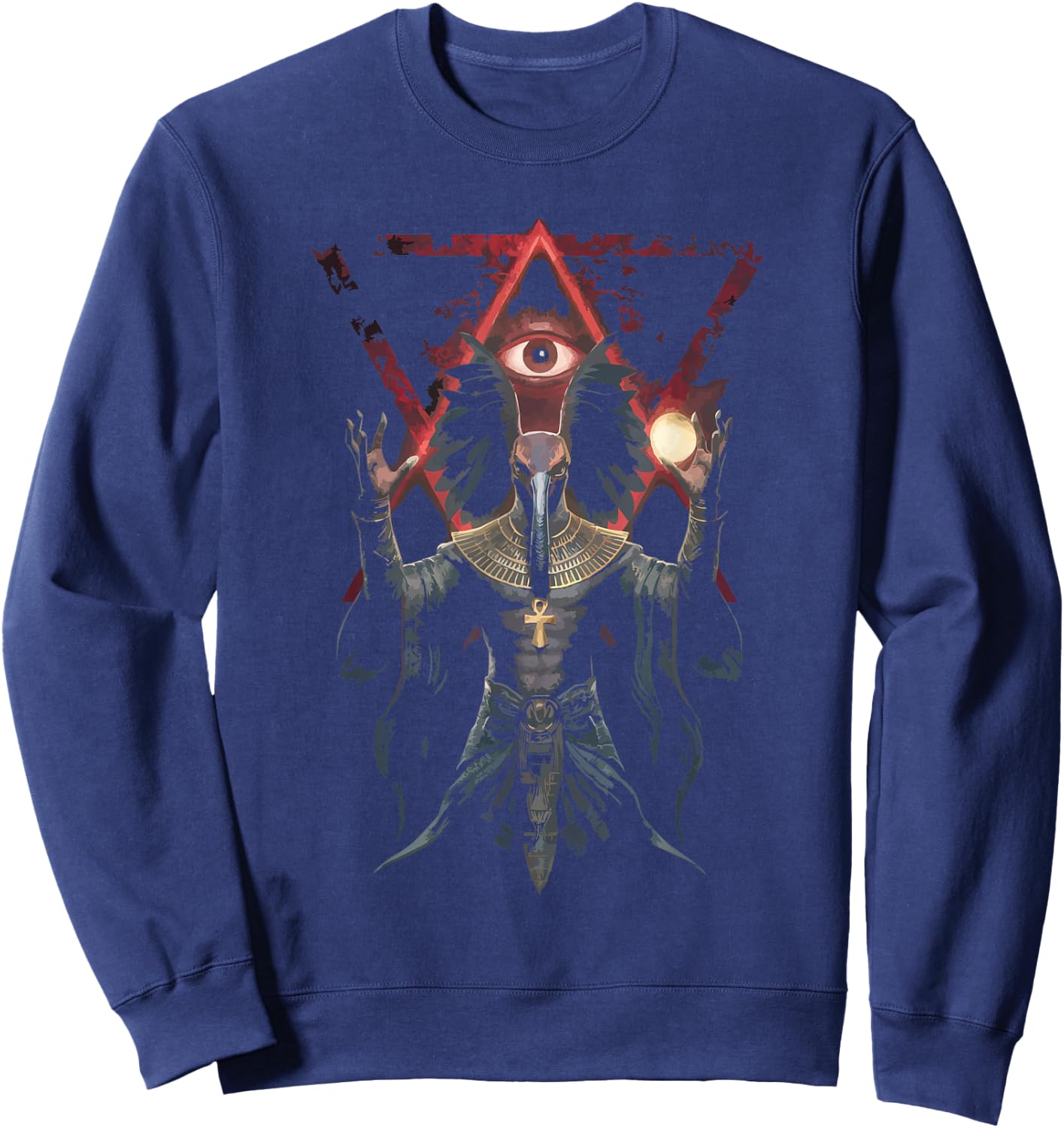 Thoth Egyptian God Egyptian Mythology Pyramid Ancient Egypt Sweatshirt - Sweatshirt | Navy