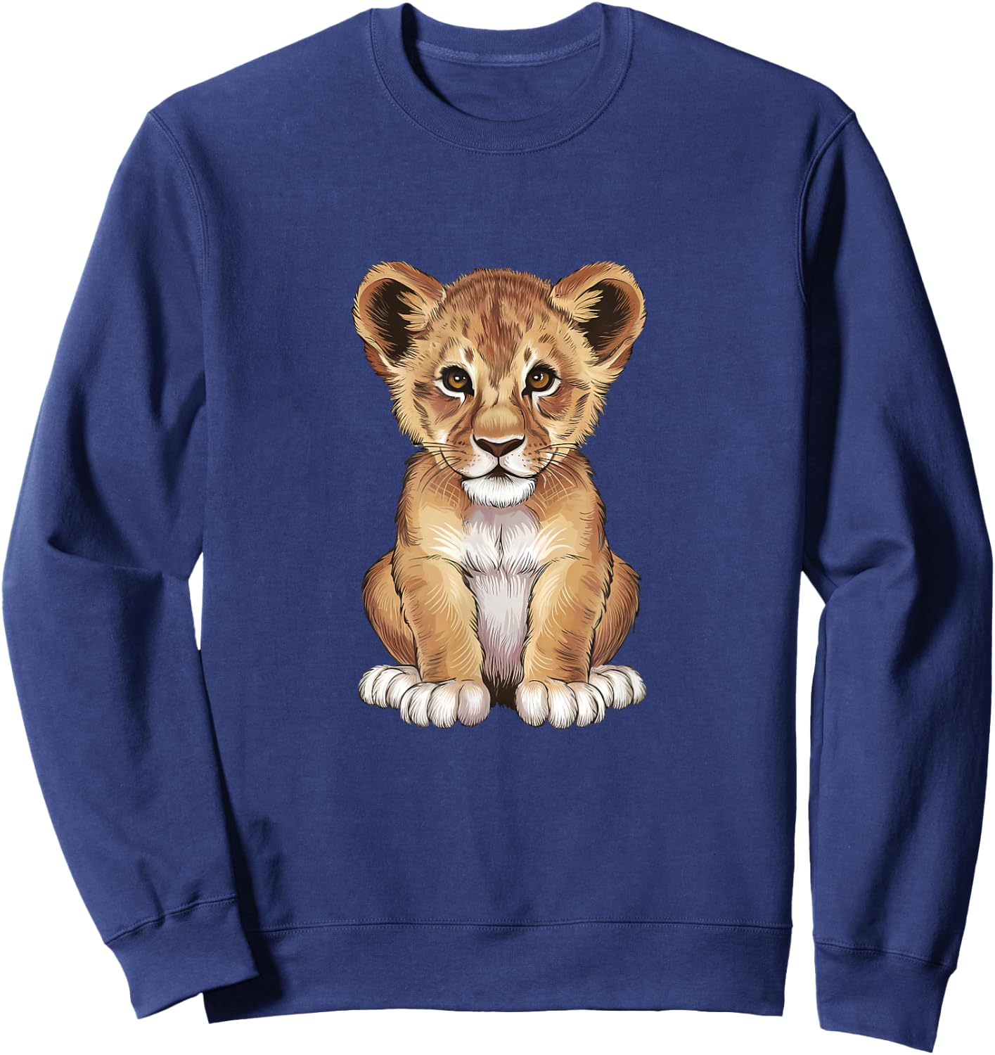 Lion Cub Design Lion Lovers Lion Shirt Boys And Girls Lions Sweatshirt - Sweatshirt | Navy