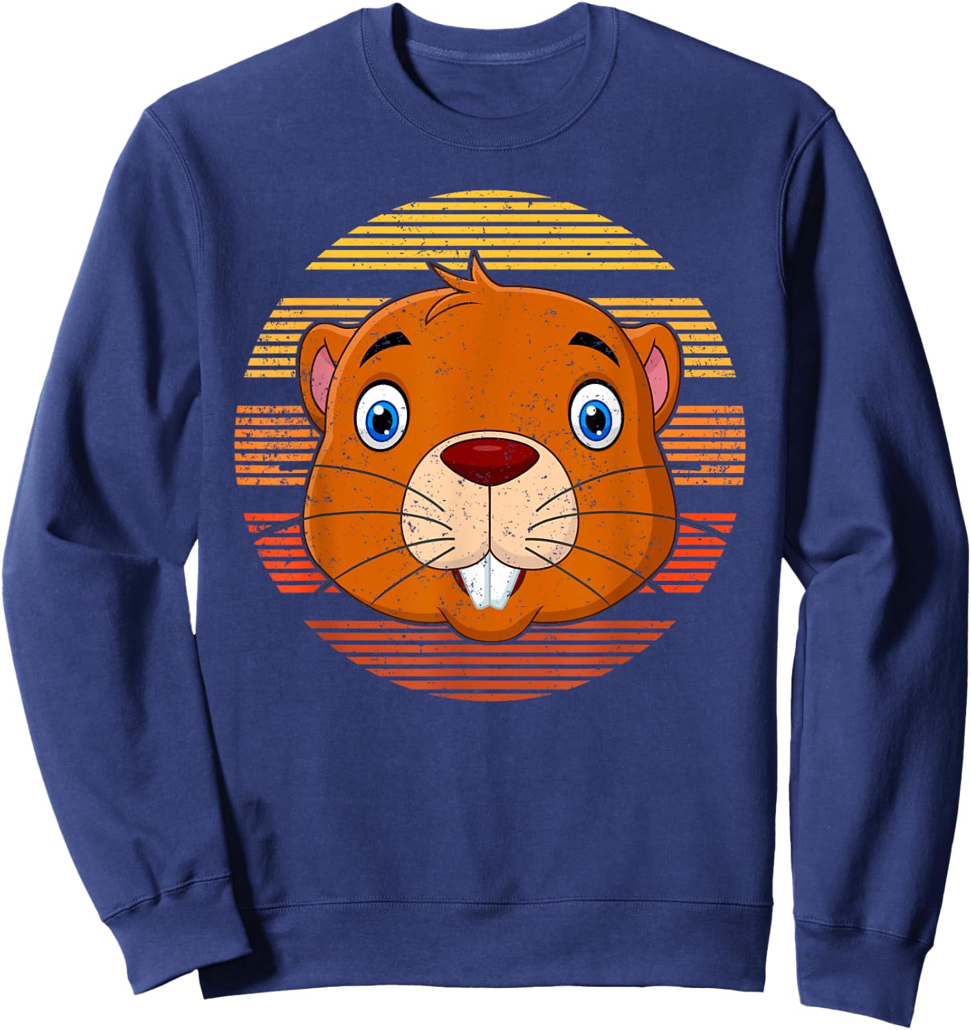 Rodent Animal Lover Gift Vintage Retro Gopher Sweatshirt - Sweatshirt | Navy
