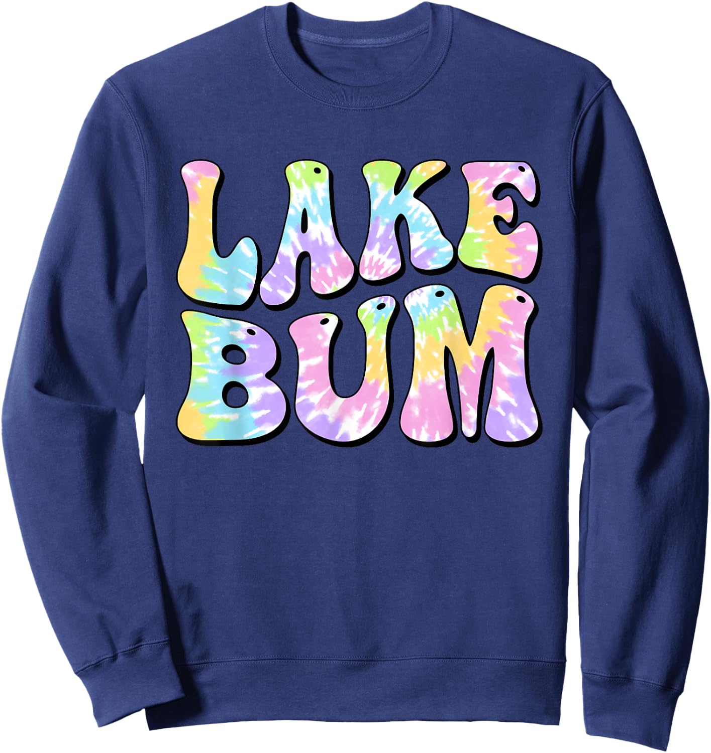 Lake Bum Summer Fishing Boating Sailing Boat Women Girl Kids Sweatshirt - Sweatshirt | Navy
