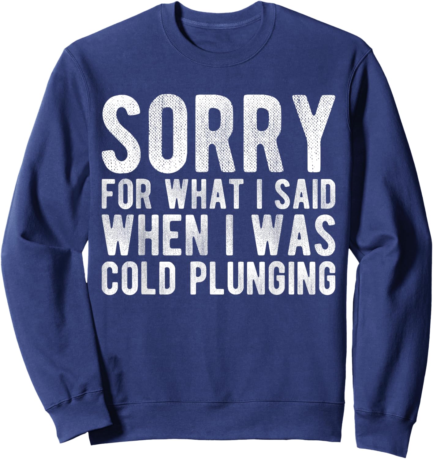 Sorry For What I Said When I Was Cold Plunging Sweatshirt - Sweatshirt | Navy
