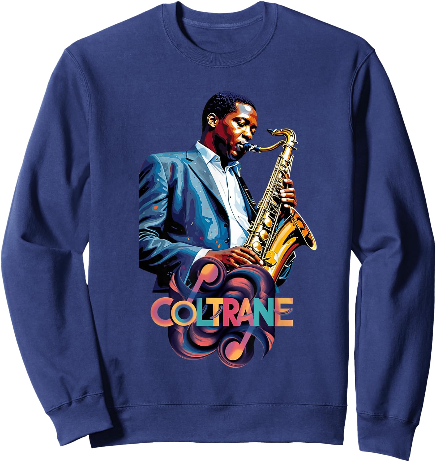 Yes, I Speak Coltrane - Jazz Music Lover Sweatshirt - Sweatshirt | Navy