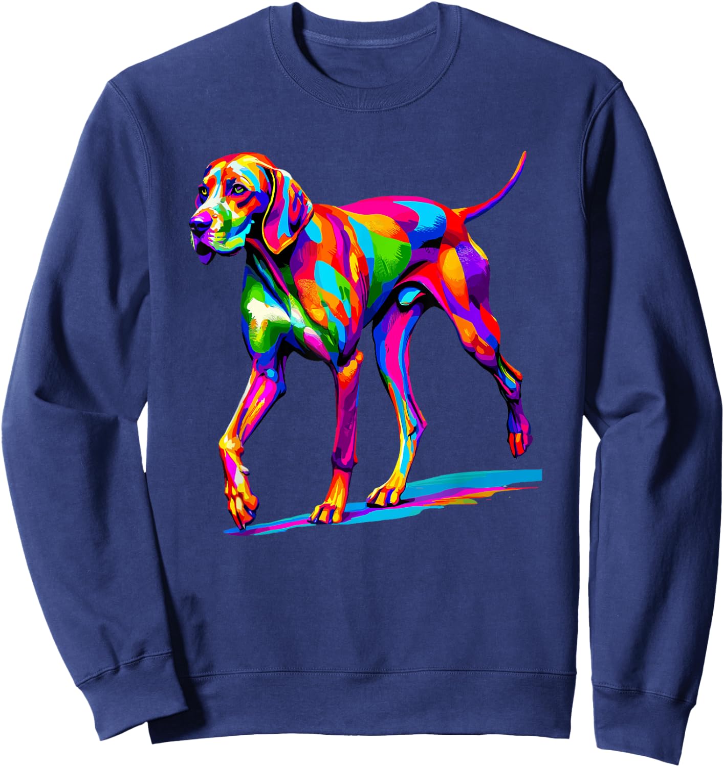 Colourful Pop Art English Pointer Sweatshirt - Sweatshirt | Navy