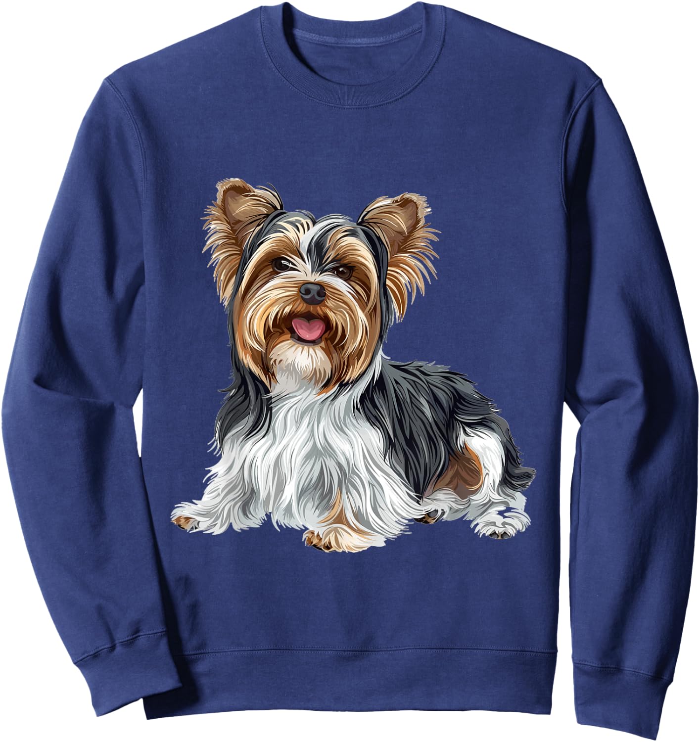 Biewer Terrier Dog Breed Graphic Sweatshirt - Sweatshirt | Navy