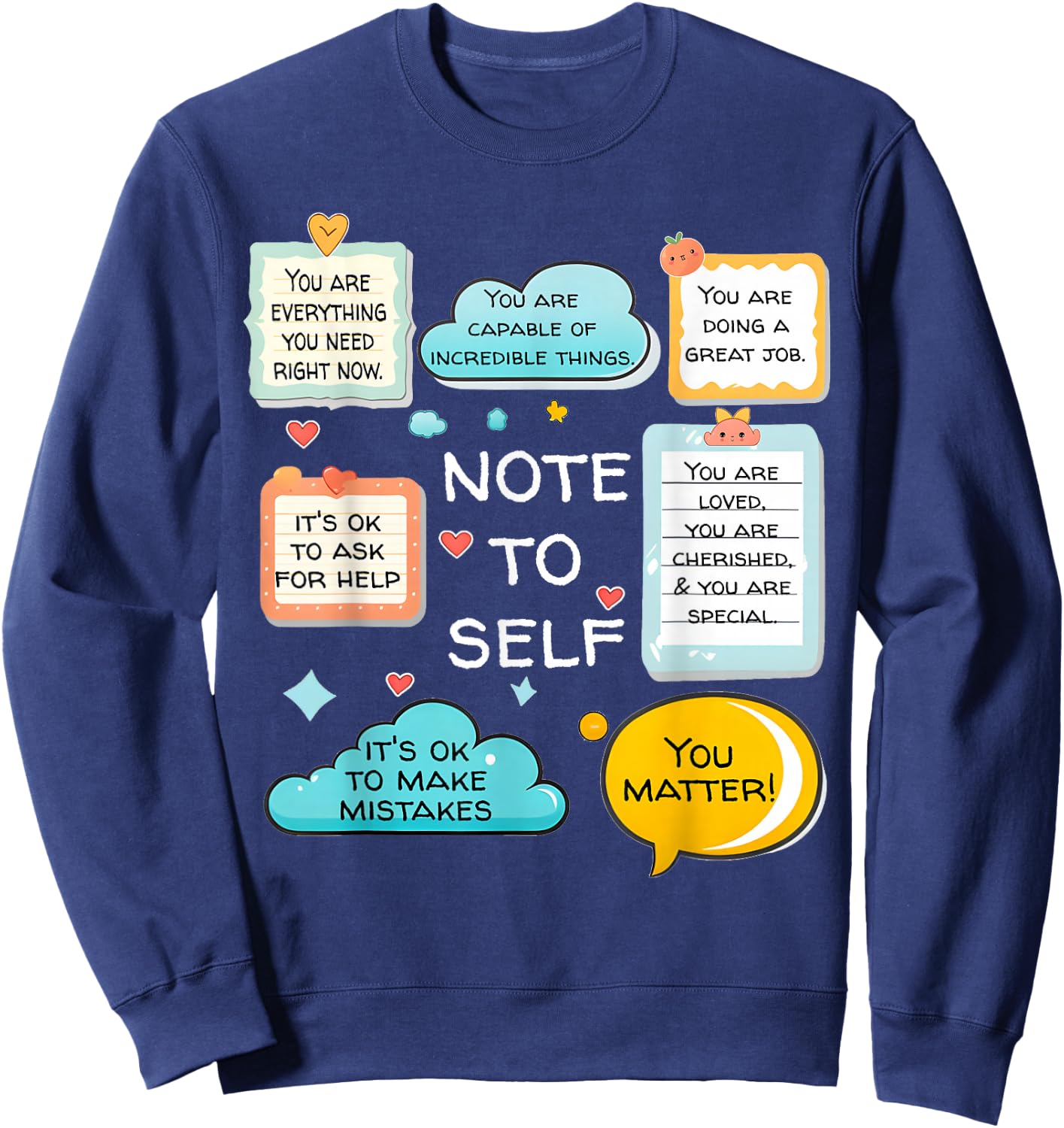 Counselor Note To Self Mental Health School Psychologist Sweatshirt - Sweatshirt | Navy