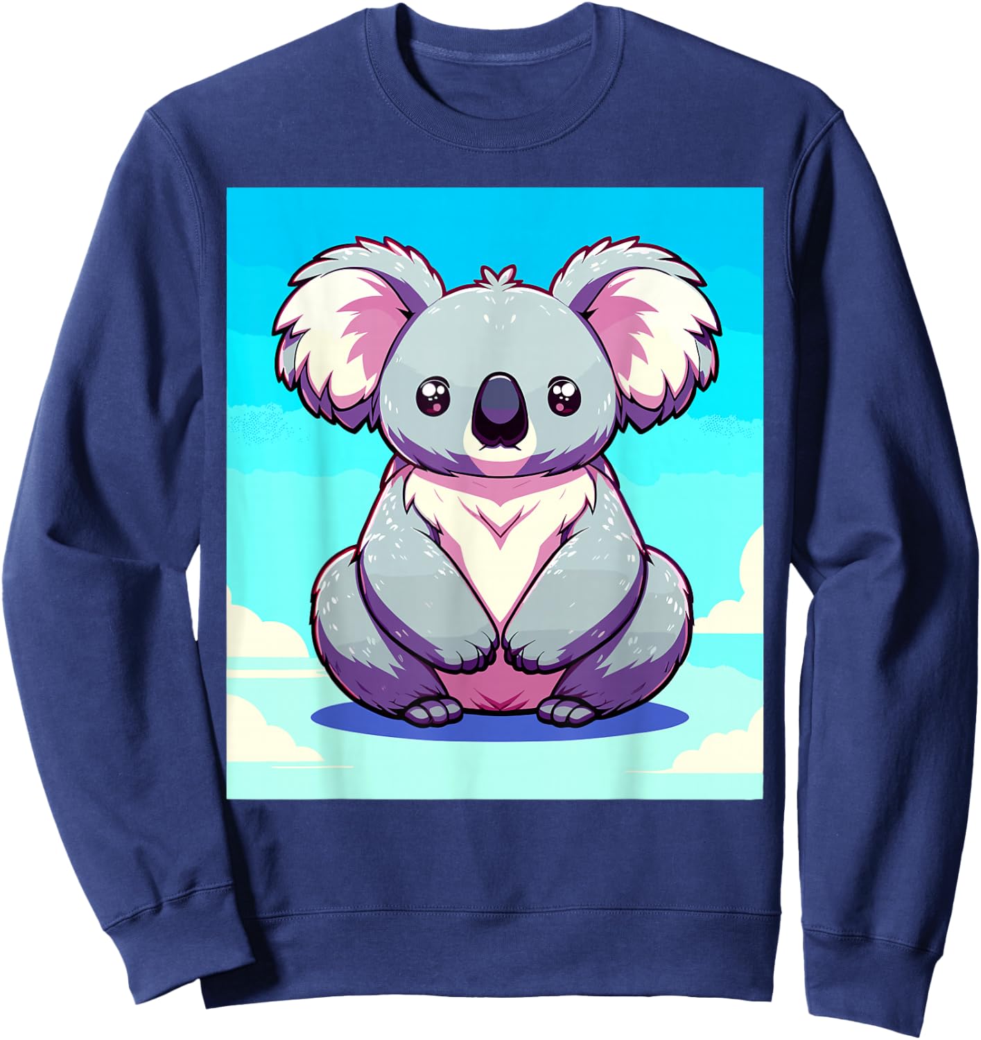 Japanese Anime Aesthetic Koala Lover Gear Koala Sweatshirt - Sweatshirt | Navy