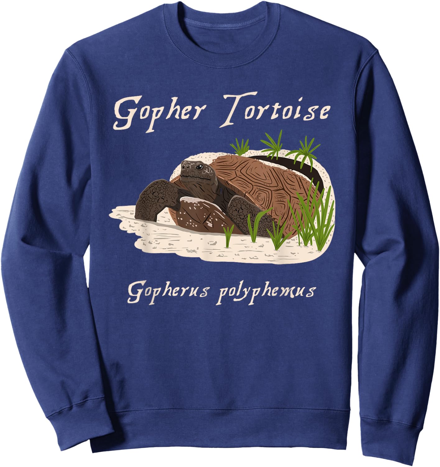 Gopher Tortoise Gopherus polyphemus Wildlife Sweatshirt - Sweatshirt | Navy