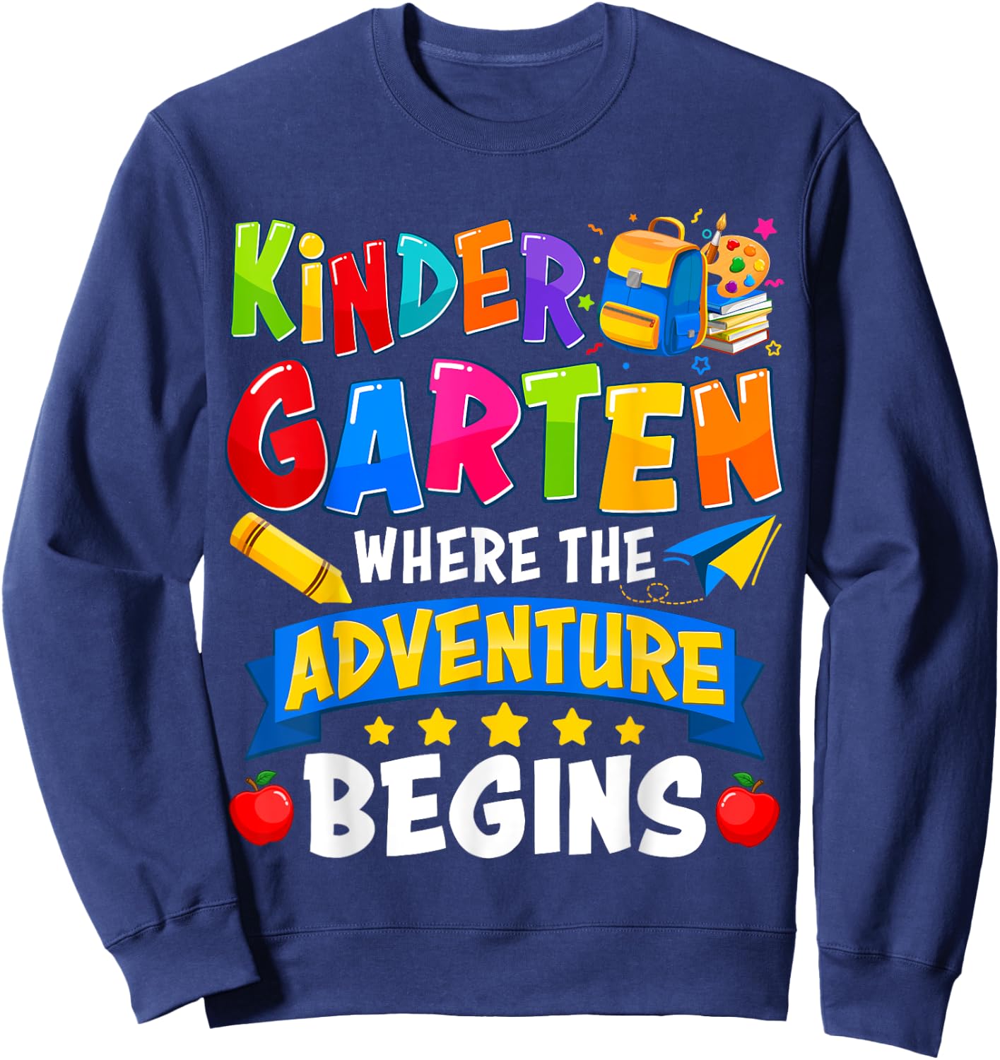 Back To School Kindergarten Teacher Women Kids Sweatshirt - Sweatshirt | Navy