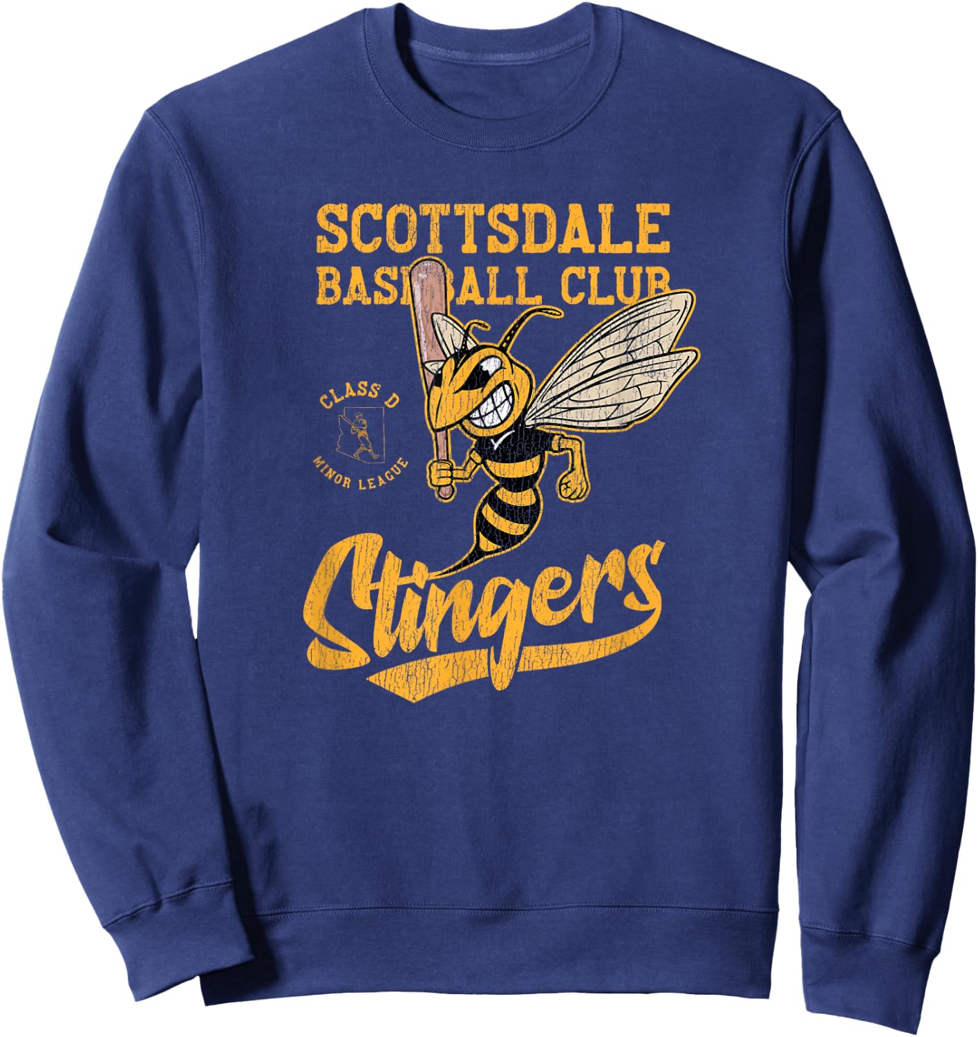Scottsdale Stingers Retro Minor League Baseball Team Sweatshirt - Sweatshirt | Navy