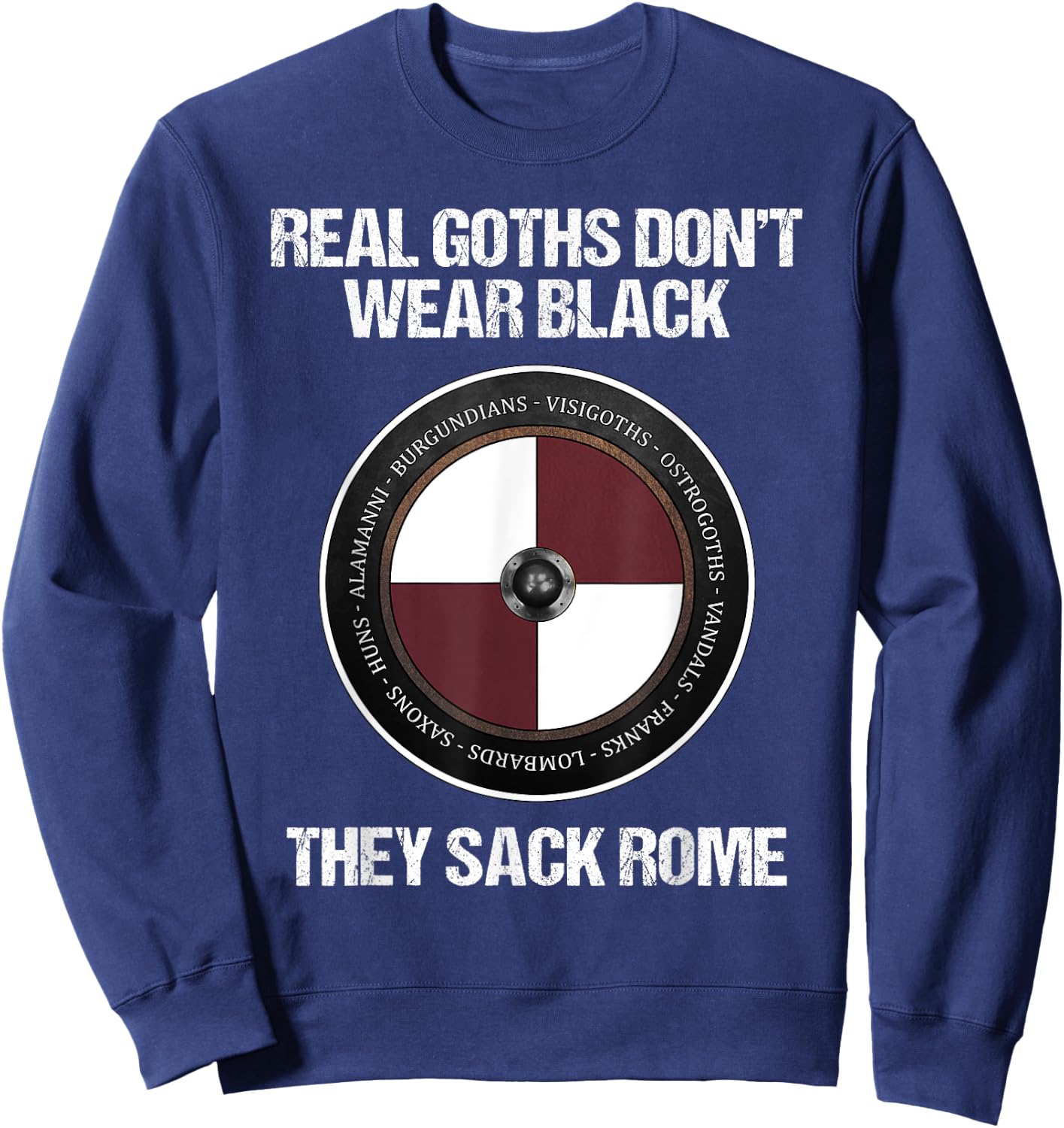 Agema Apparel -Adults Medieval History , Black, Small, Short Sleeve Sweatshirt - Sweatshirt | Navy