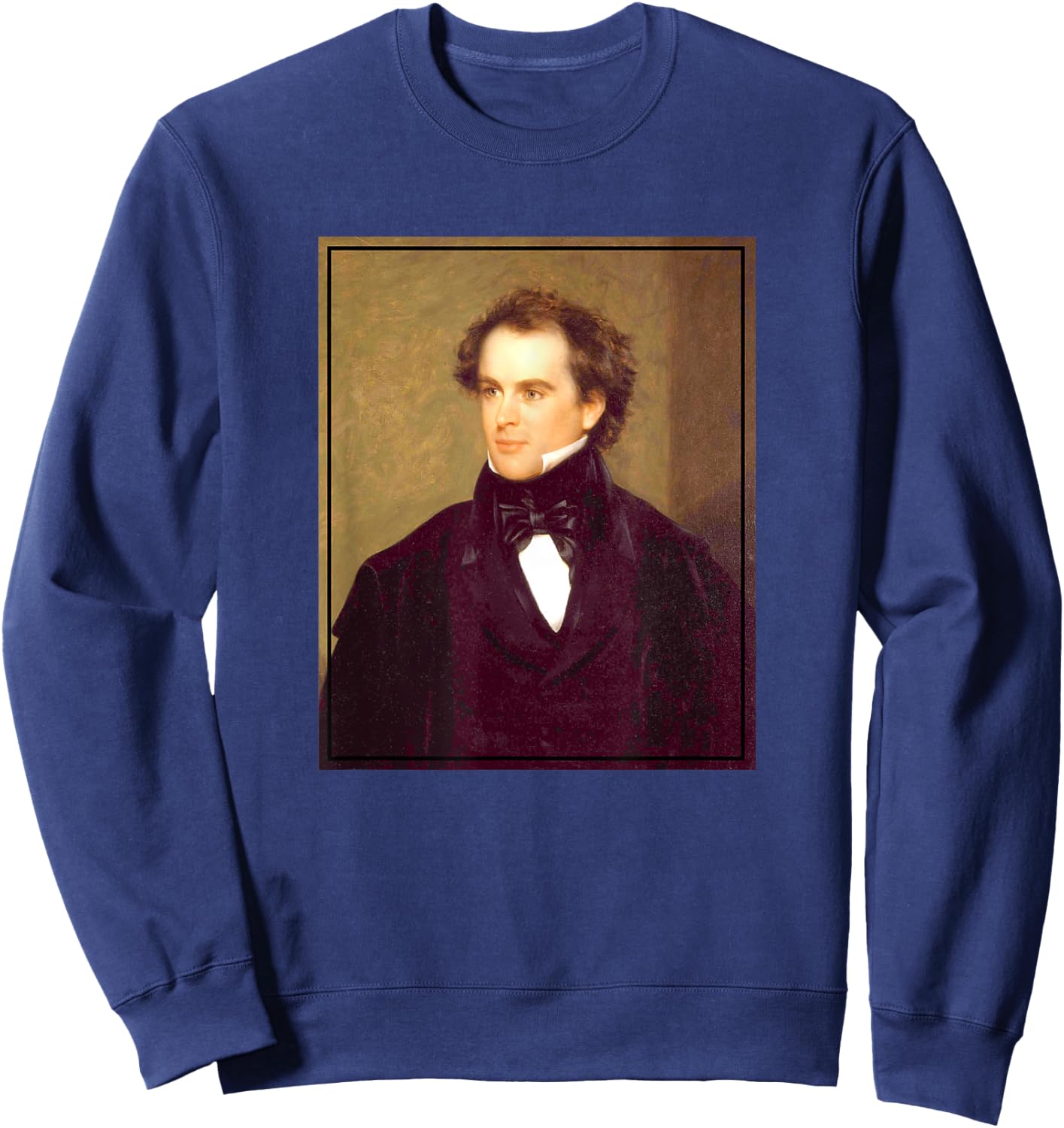 Nathaniel Hawthorne Painting Portrait (1840) Sweatshirt - Sweatshirt | Navy