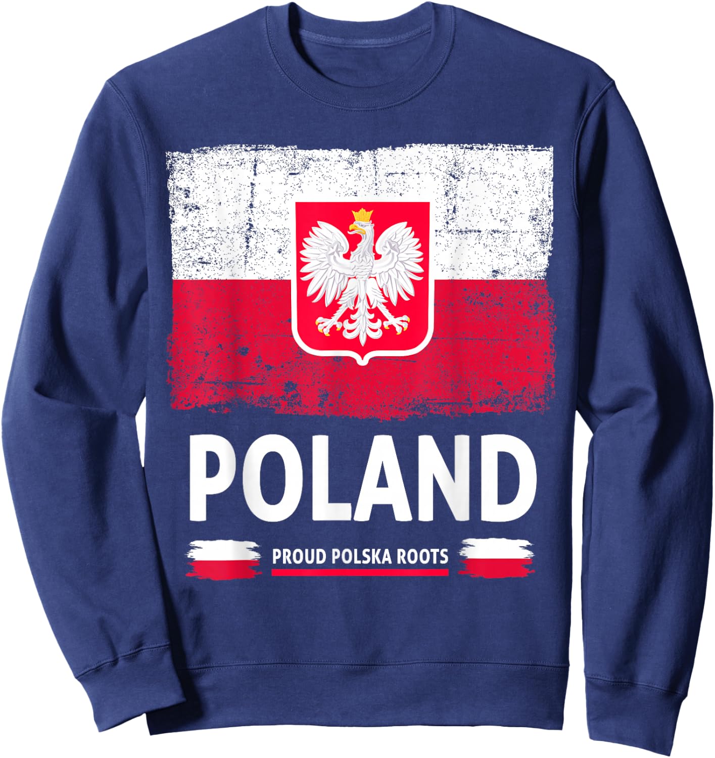 Polish Eagle Polska Flag Outfit Idea For Kids & Poland Flag Sweatshirt - Sweatshirt | Navy