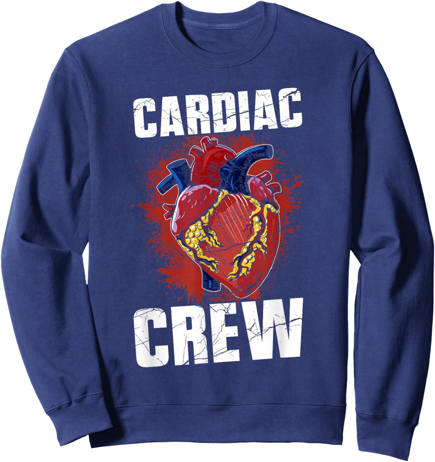 Cardiac Crew Heart Nursing Cardiology Nurses Cardiac Nurse Sweatshirt - Sweatshirt | Navy