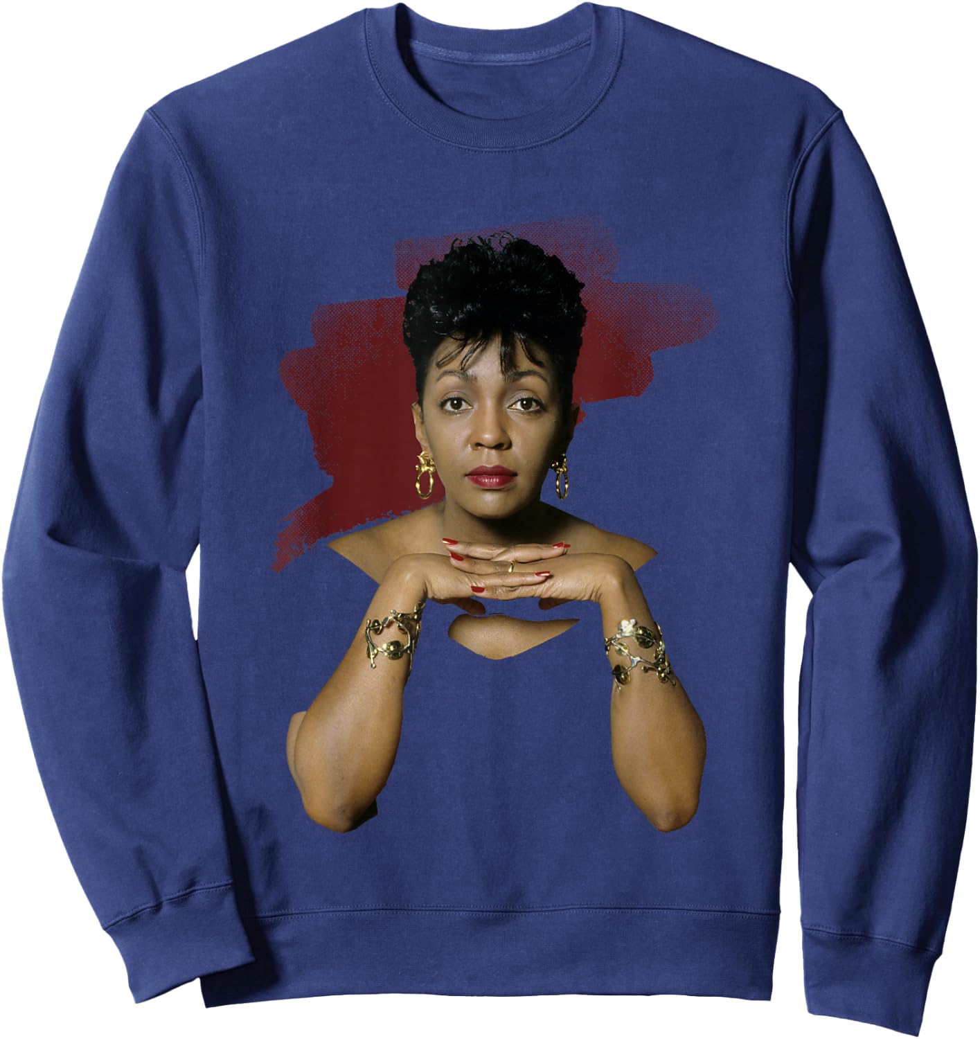 American Songwriter Anita Baker By Stephen Wright Sweatshirt - Sweatshirt | Navy