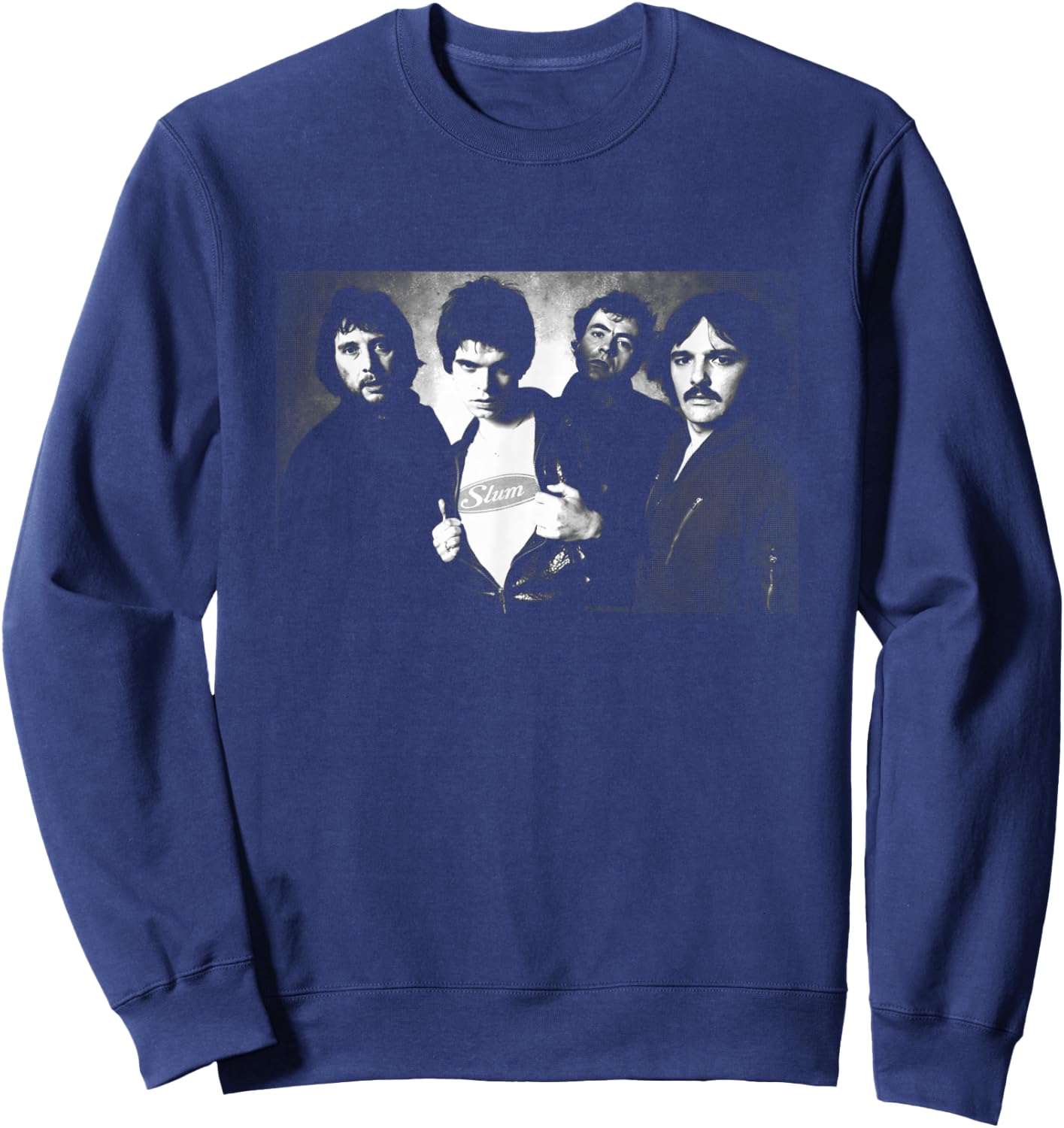 The Stranglers Band Portrait 1977 By Allan Ballard Sweatshirt - Sweatshirt | Navy