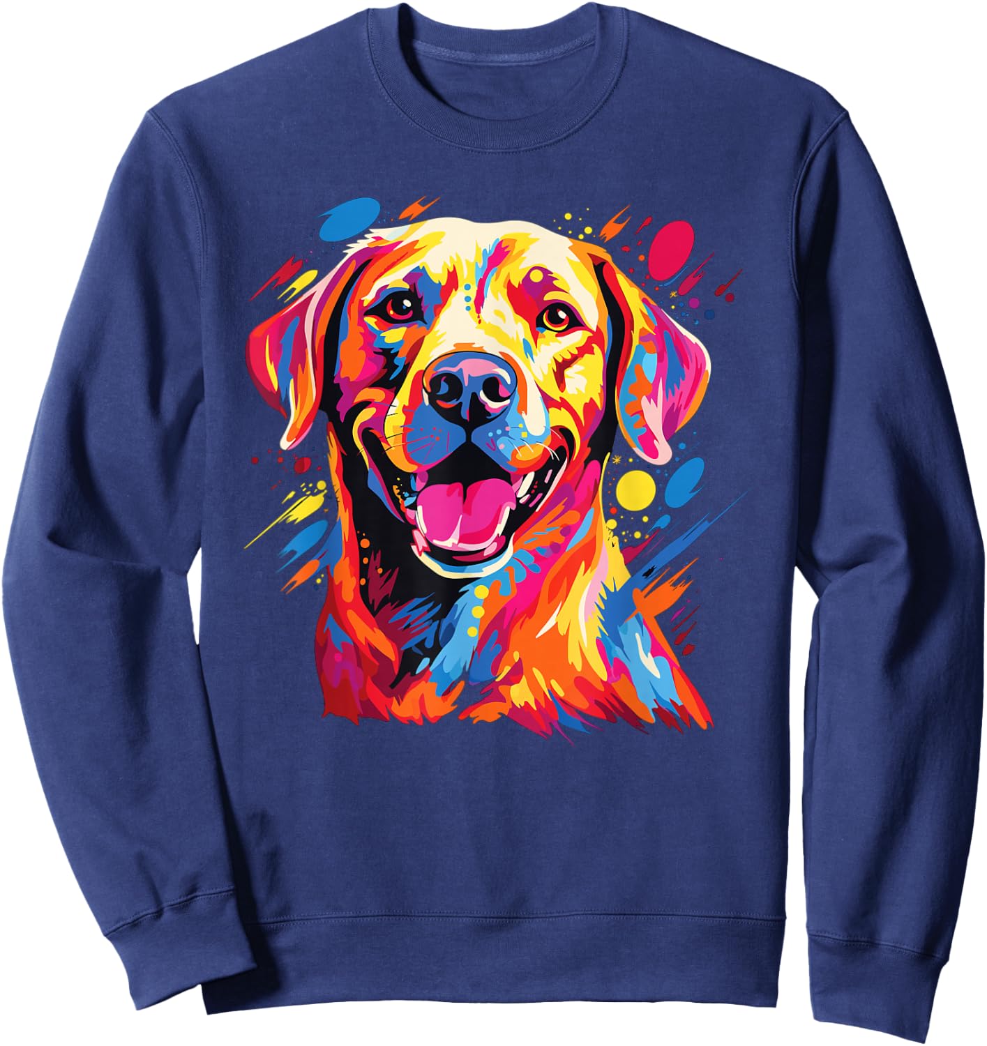 Watercolour Colourful Labrador Labbi Sweatshirt - Sweatshirt | Navy