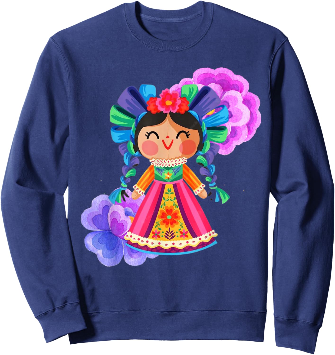 Muñeca Lele Mexican Doll Sweatshirt - Sweatshirt | Navy