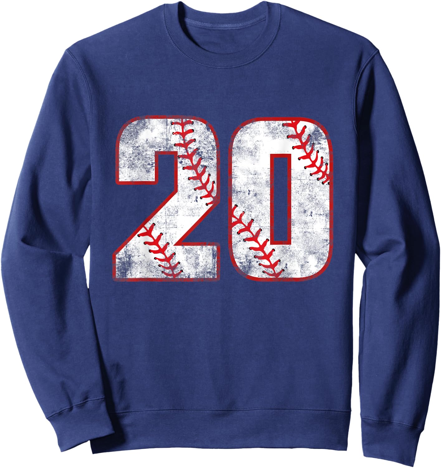 20 Year Old Baseball Player Sports 20 Jersey 20th Birthday Sweatshirt - Sweatshirt | Navy