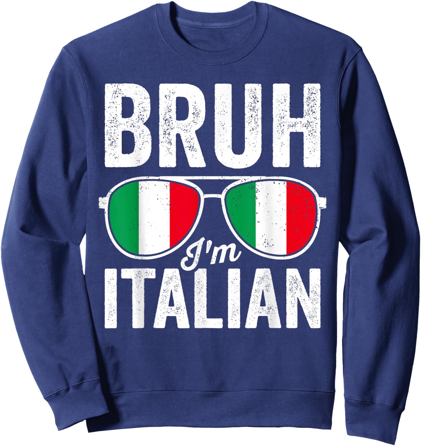Bruh I'm Italian Funny Italian Festival Italian Boys Kids Sweatshirt - Sweatshirt | Navy